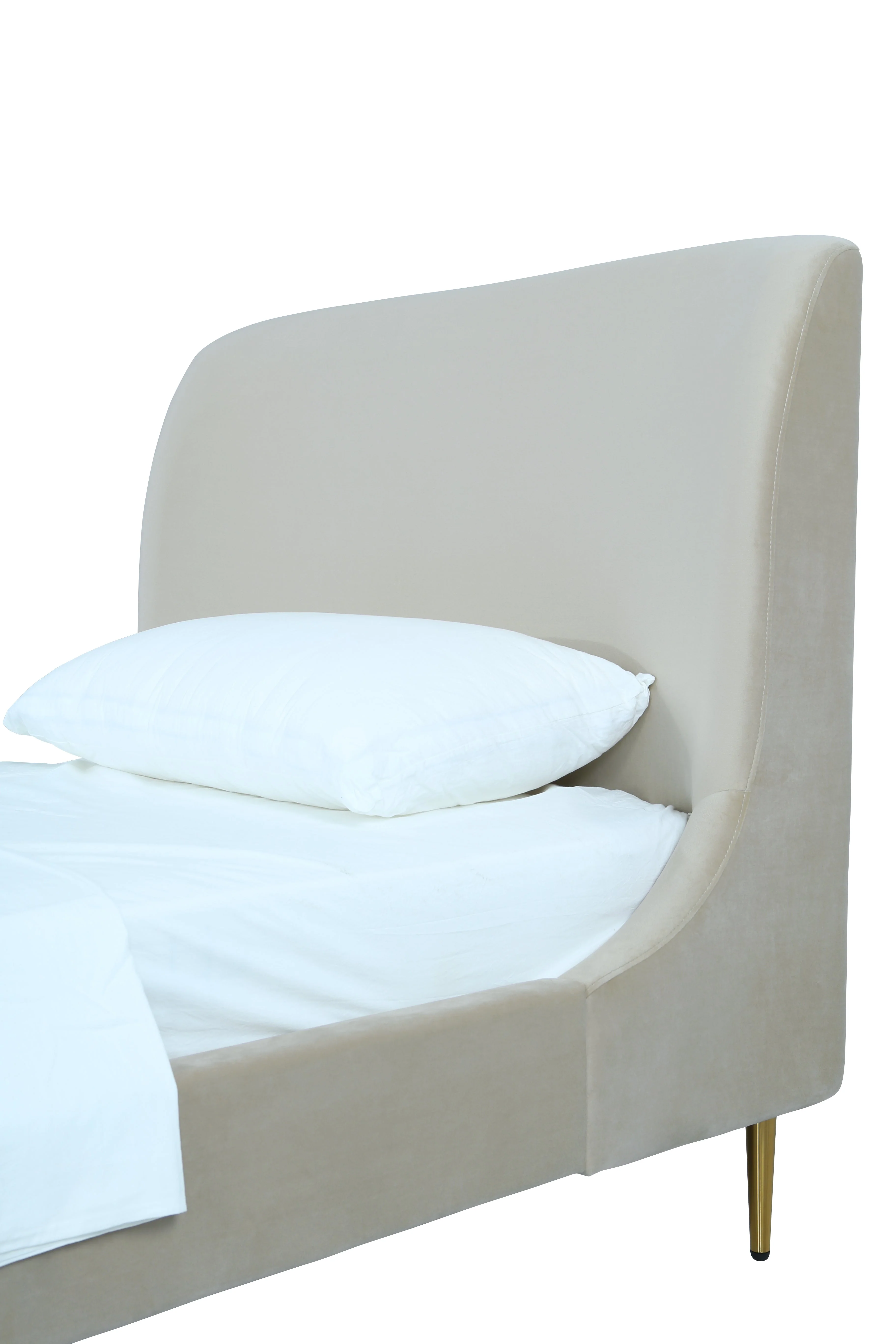 Heather Twin Bed in Cream with Gold Legs - Image 6