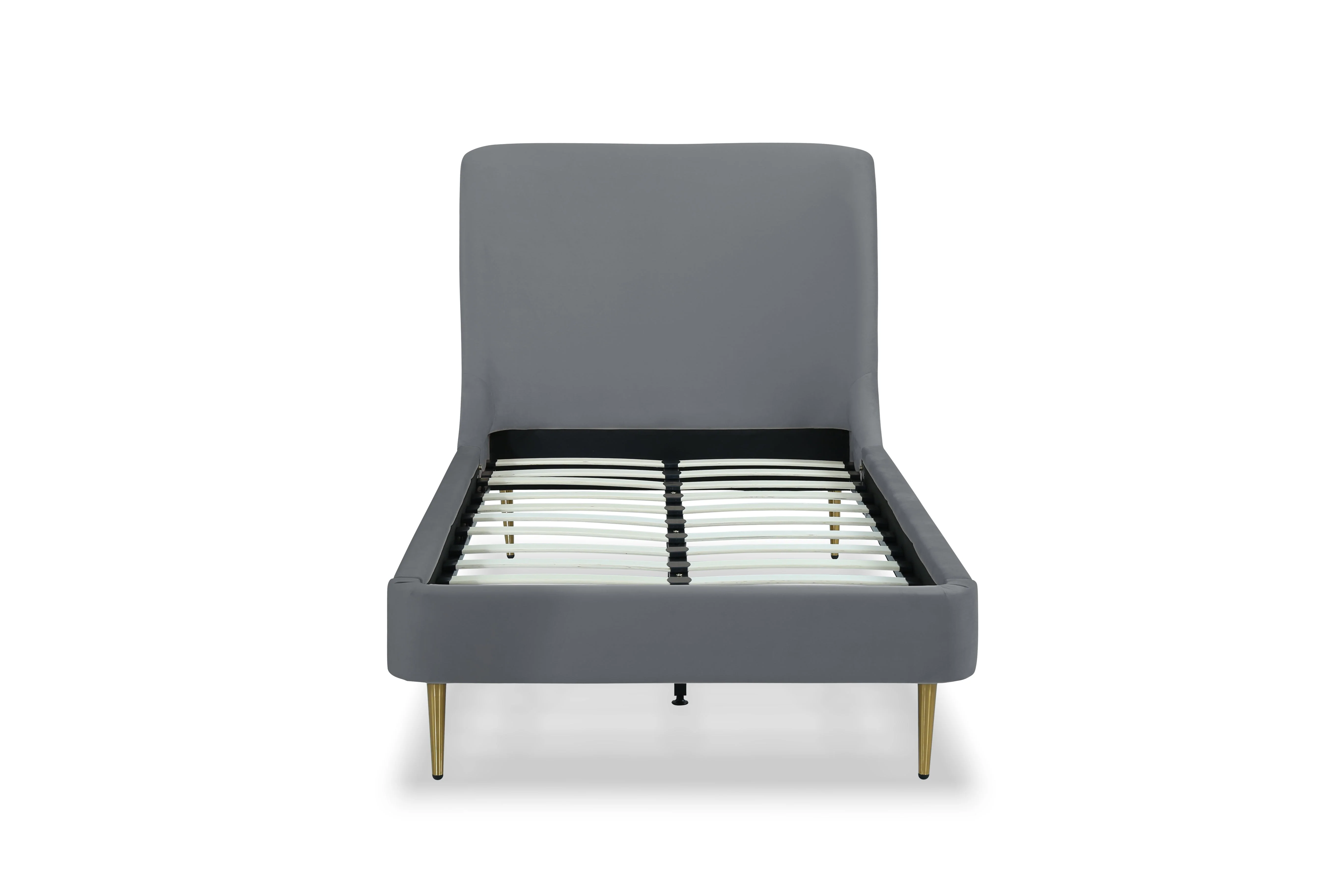 Heather Twin Bed in Grey with Gold Legs - Image 10