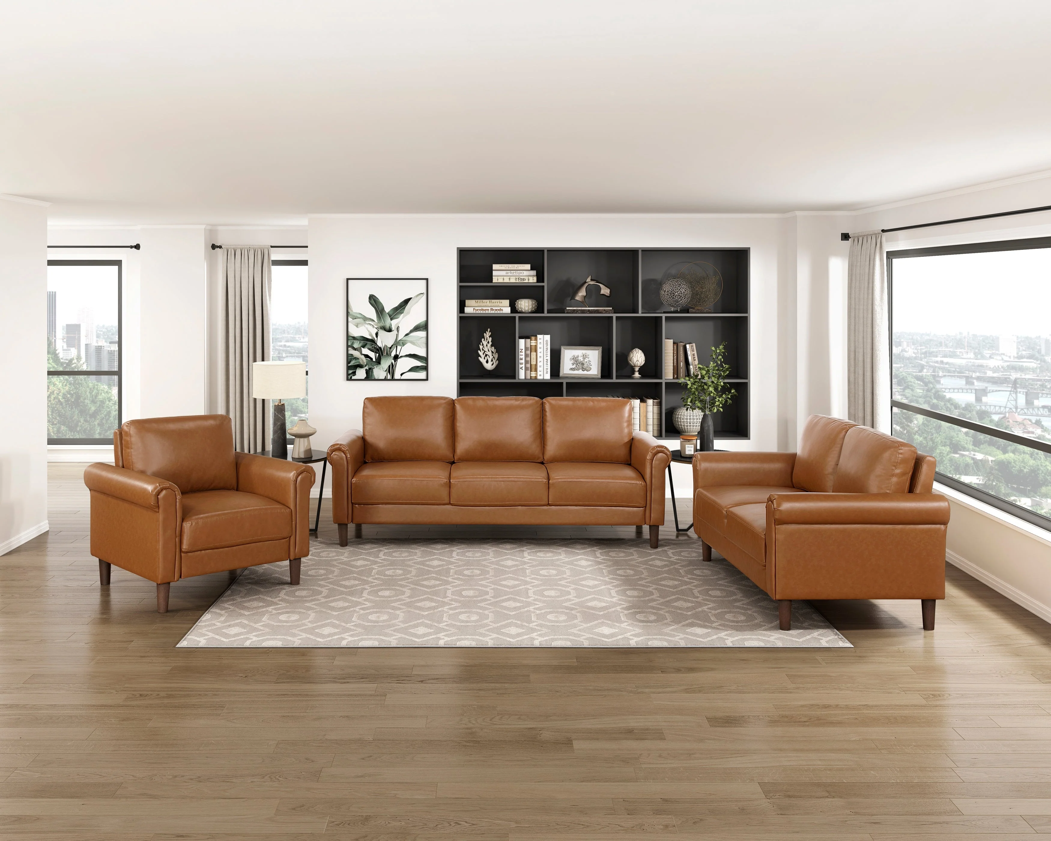 Hector Brown Loveseat - Image 9