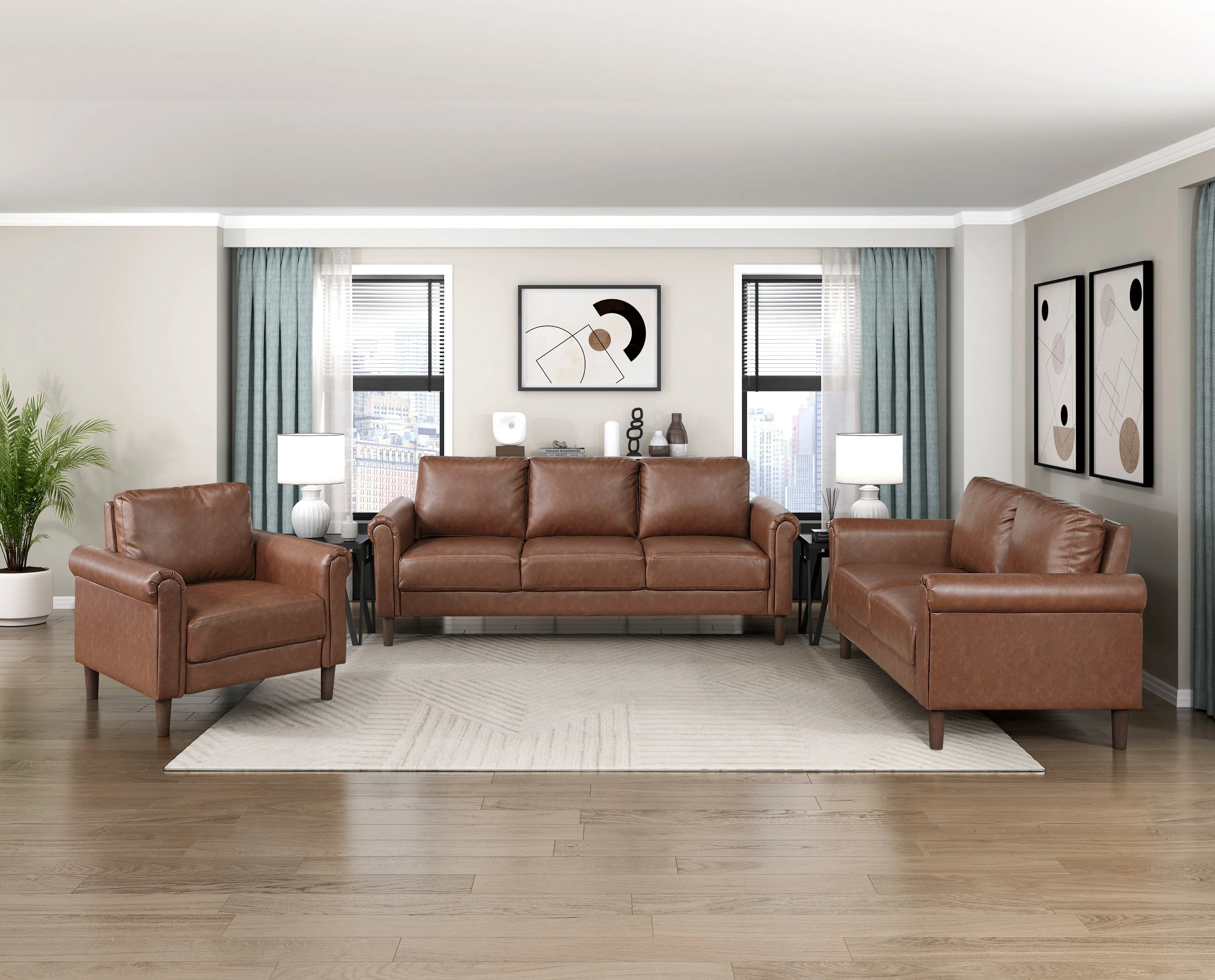Hector Chocolate Living Room Set