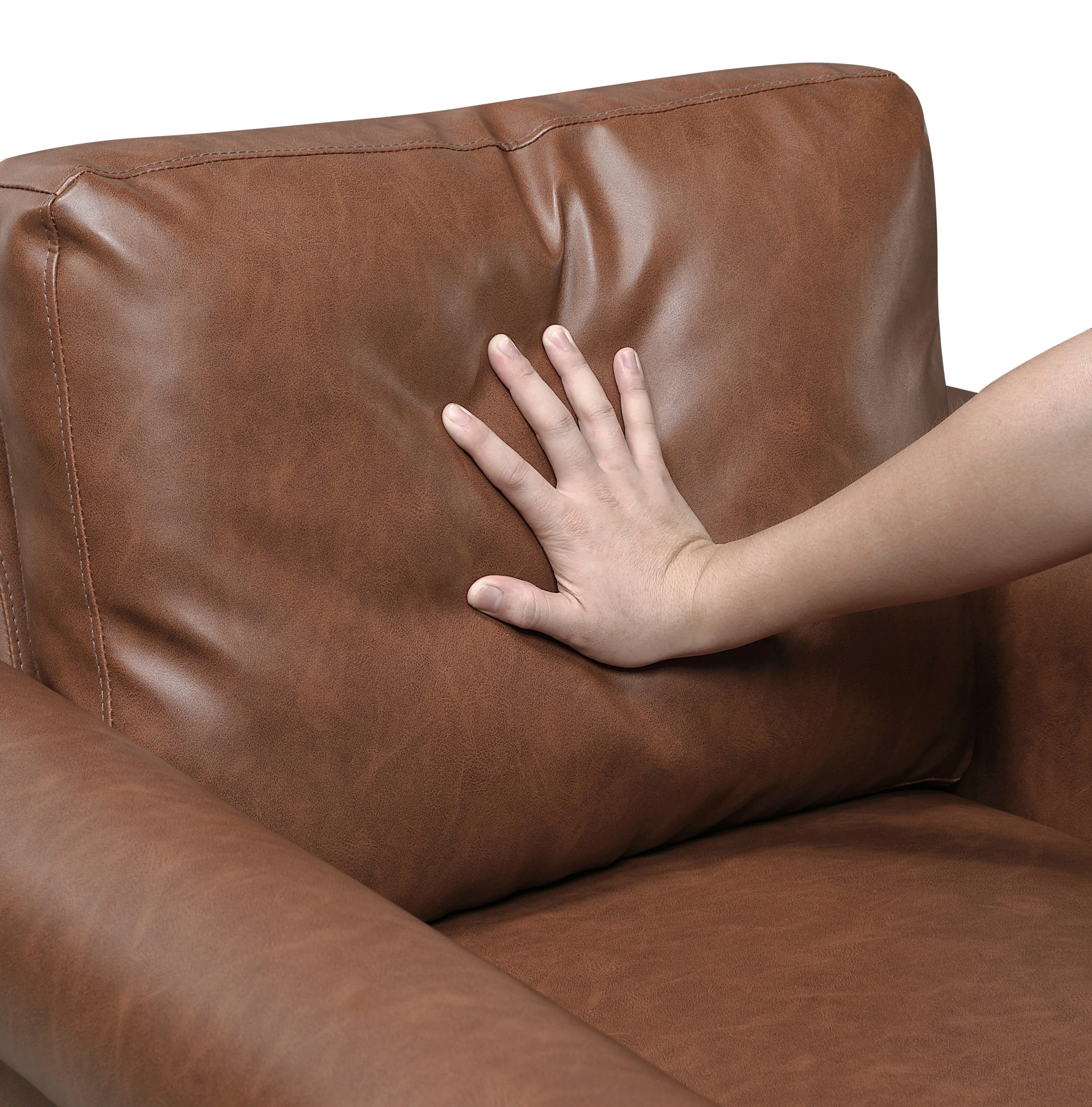 Hector Chocolate Loveseat - Image 6