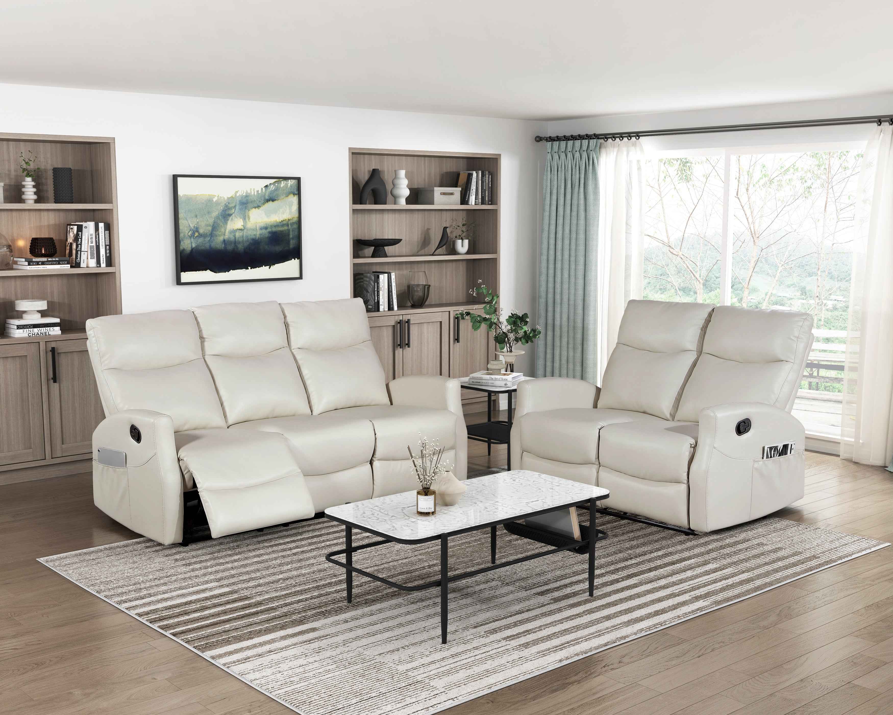 Heisley Beige 3-Piece Reclining Living Room Set - Image 21