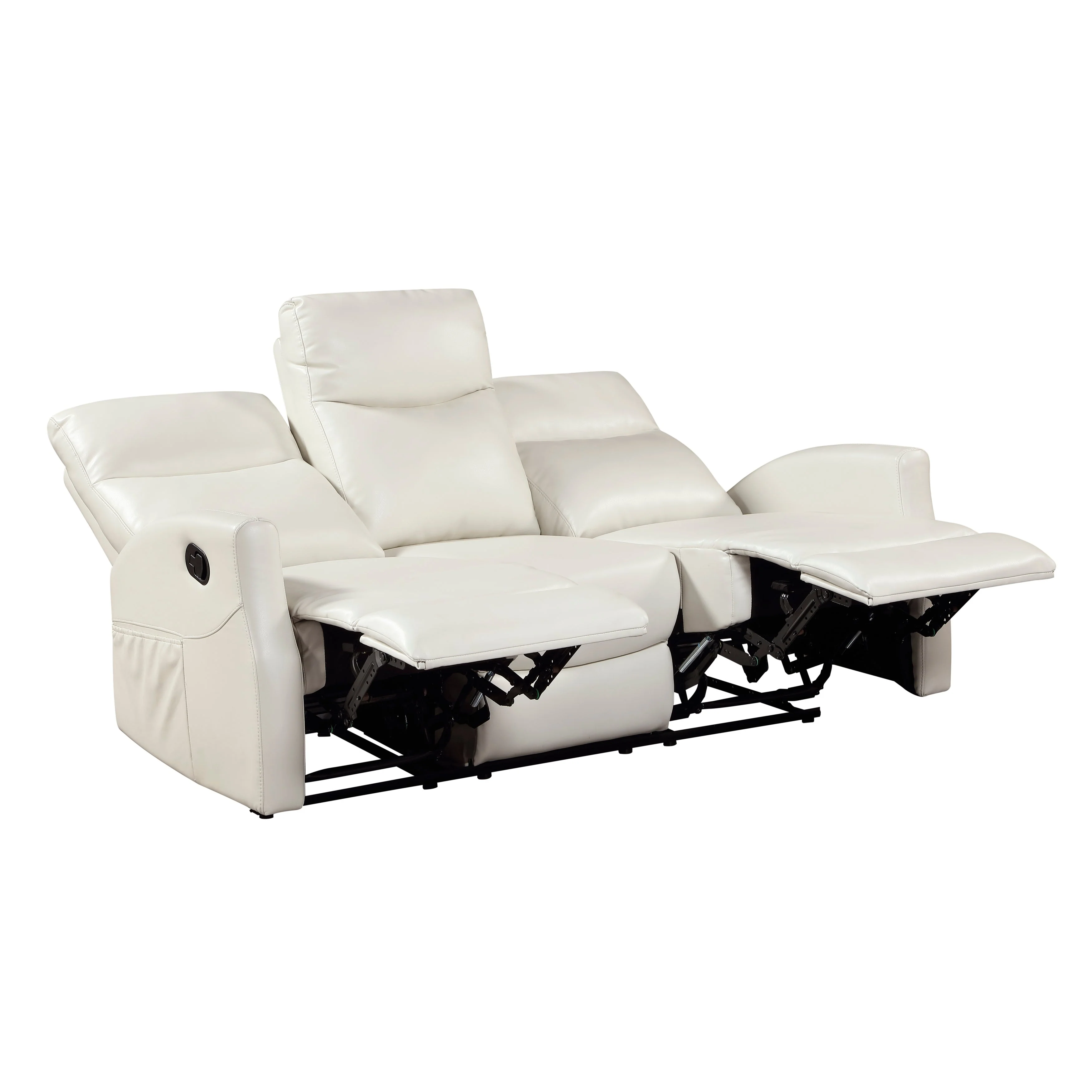 Heisley Beige Double Reclining Sofa - Image 4