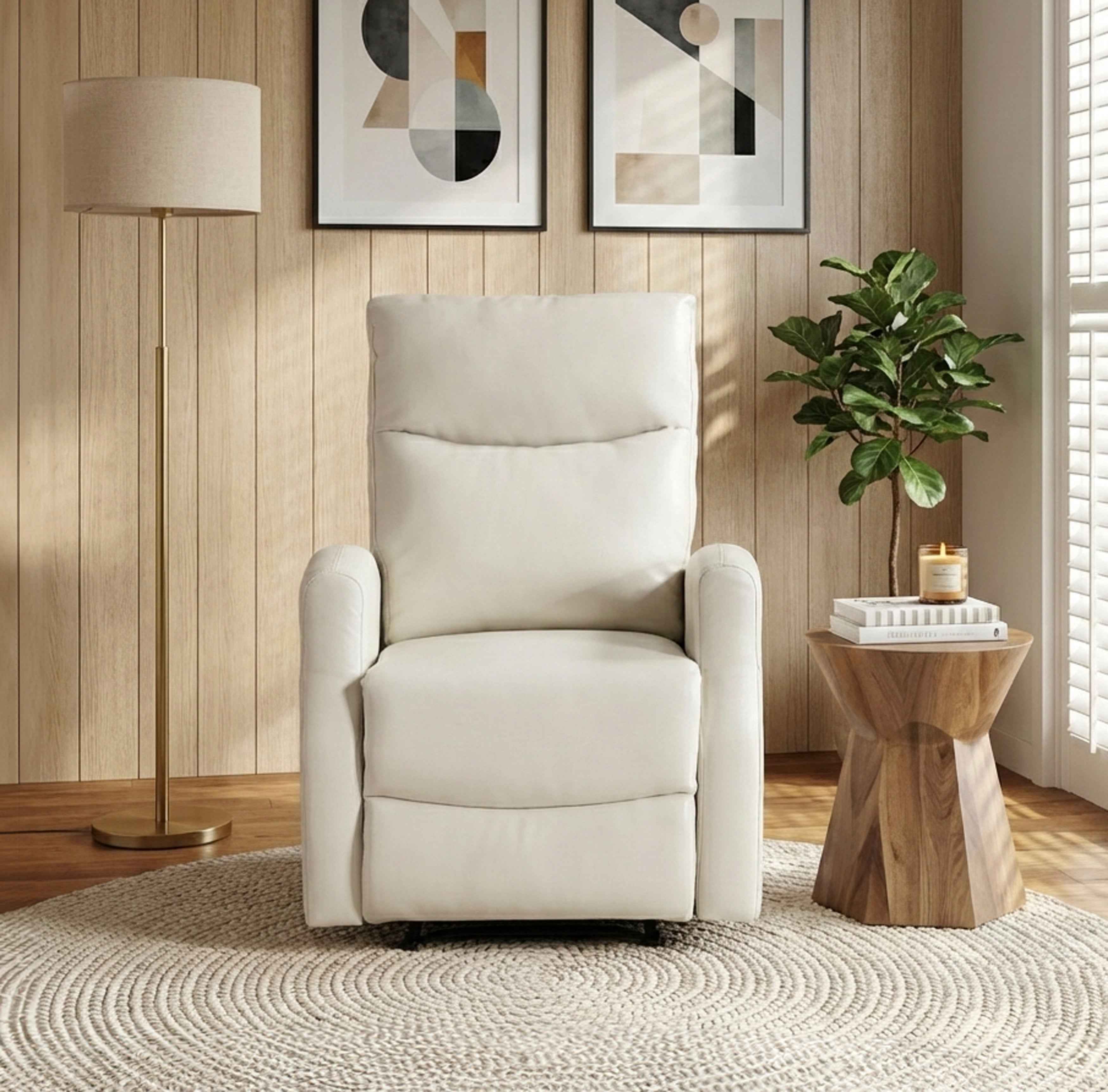 Heisley Beige Reclining Chair - Image 14