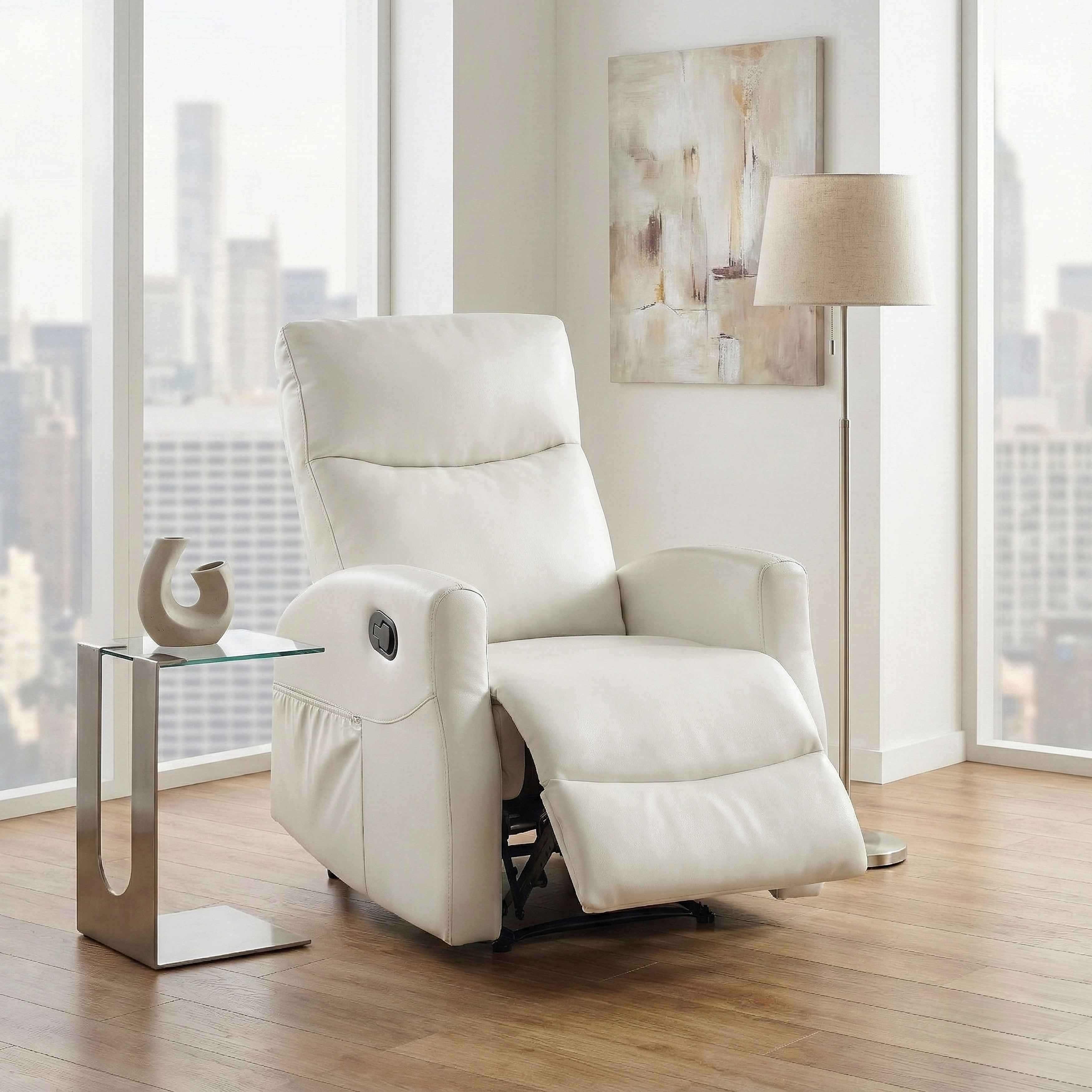 Heisley Beige Reclining Chair - Image 16