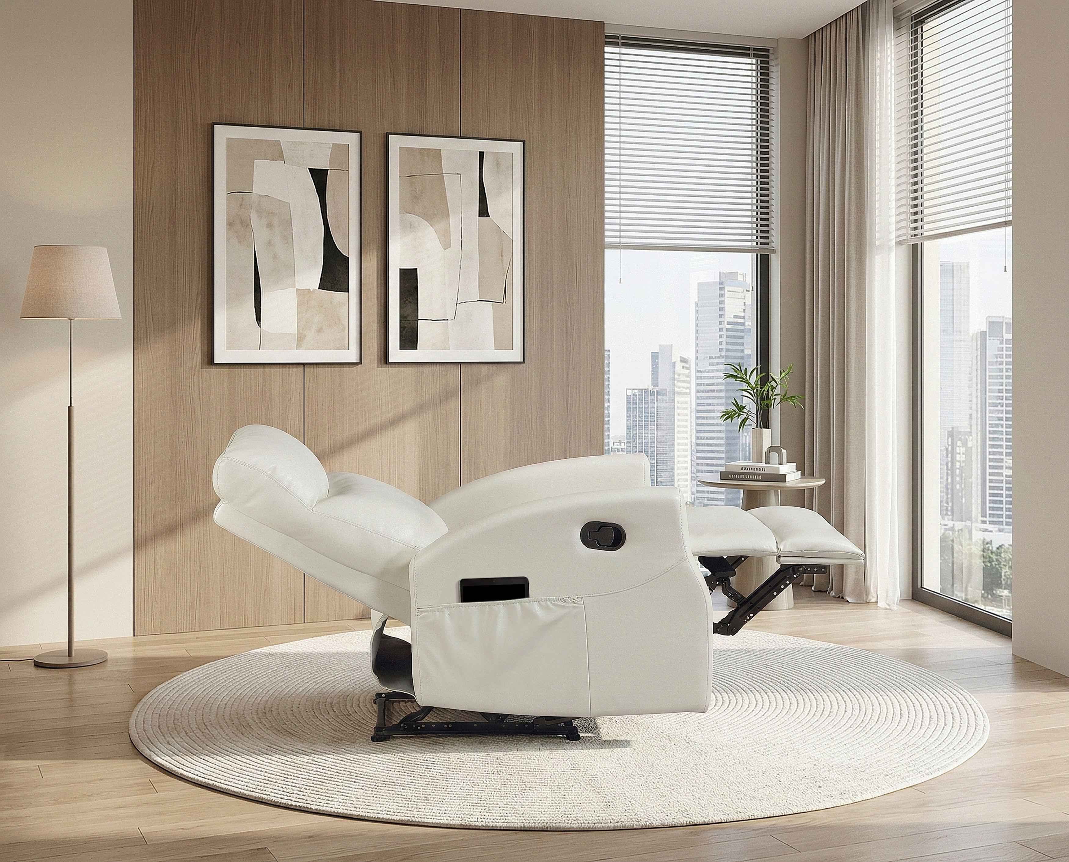 Heisley Beige Reclining Chair - Image 18