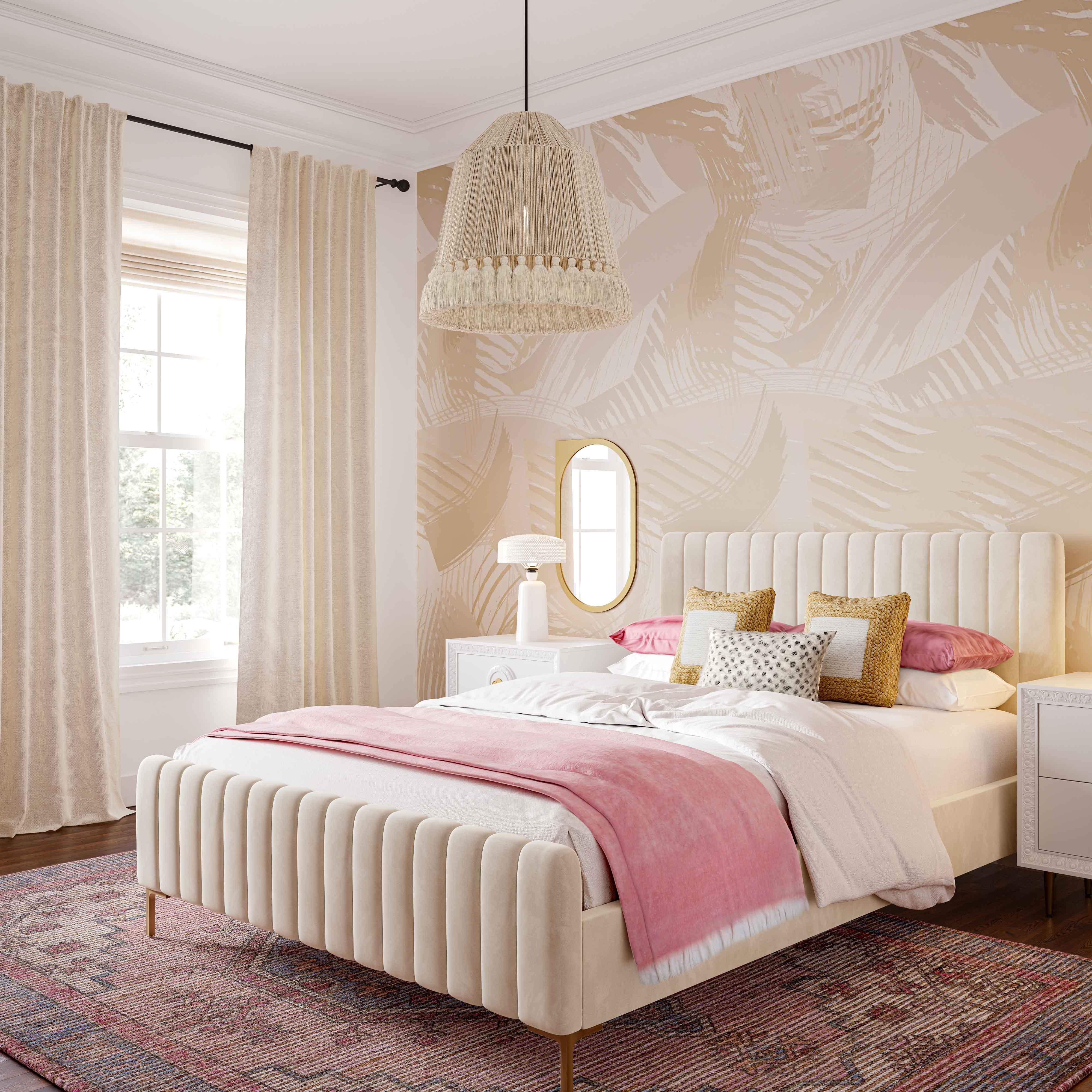 Helen White Cotton Tasseled Pendant Lamp - Image 8