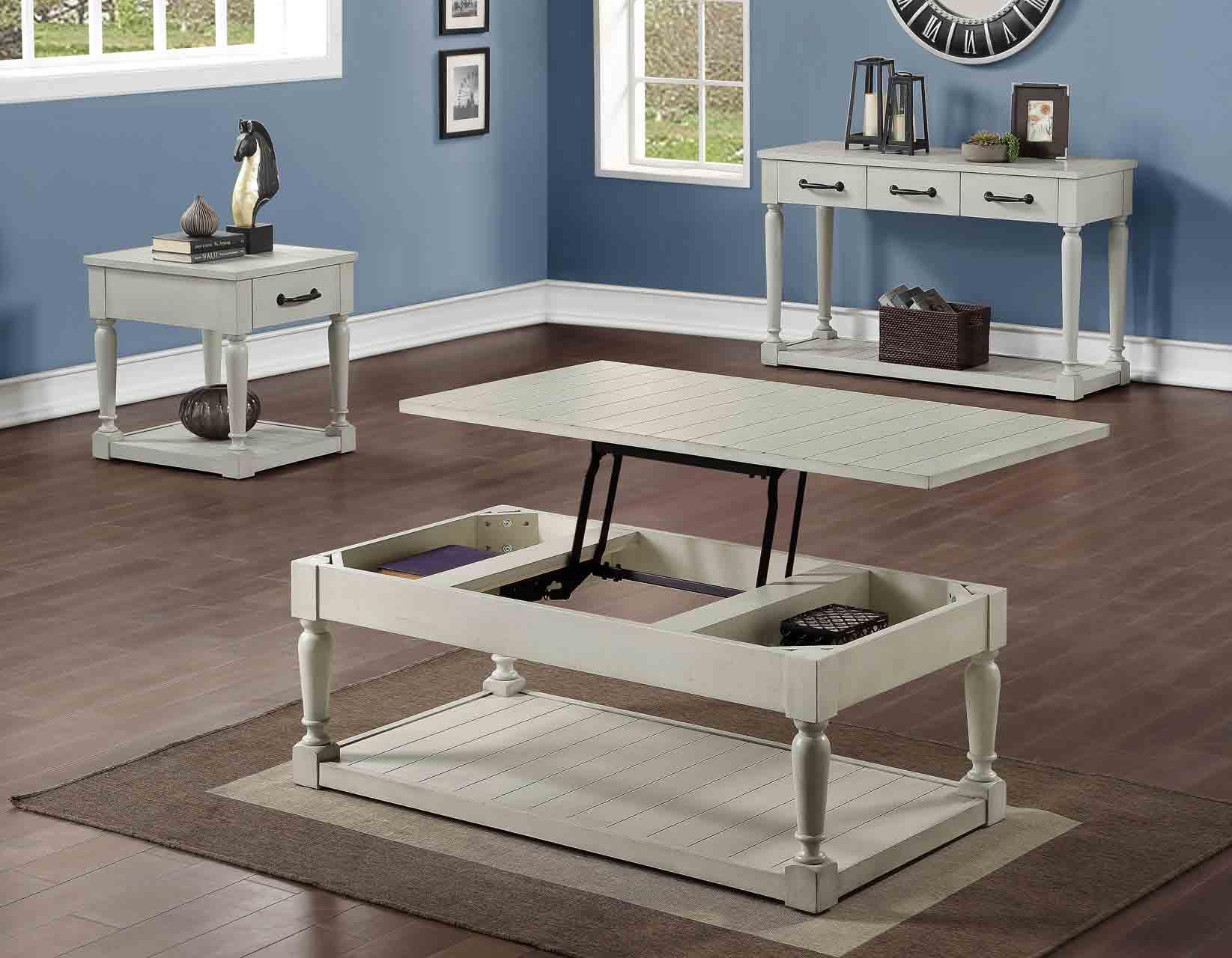 Hemingway 3-Piece Cocktail Table Set (Lift-Top Cocktail & Two End Tables) - Image 3