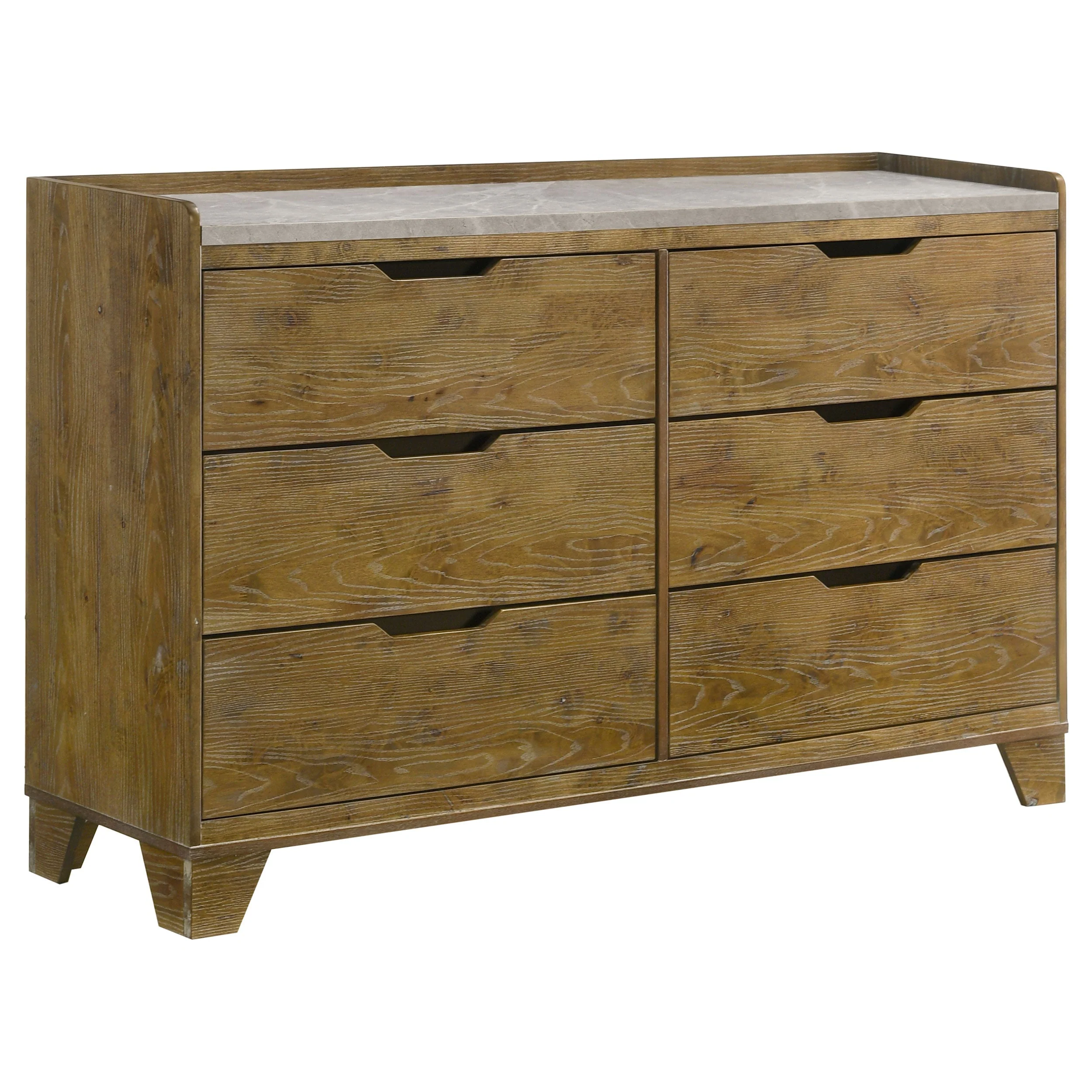 Henderson Medium Oak 4-piece Queen Bedroom Set - Image 7