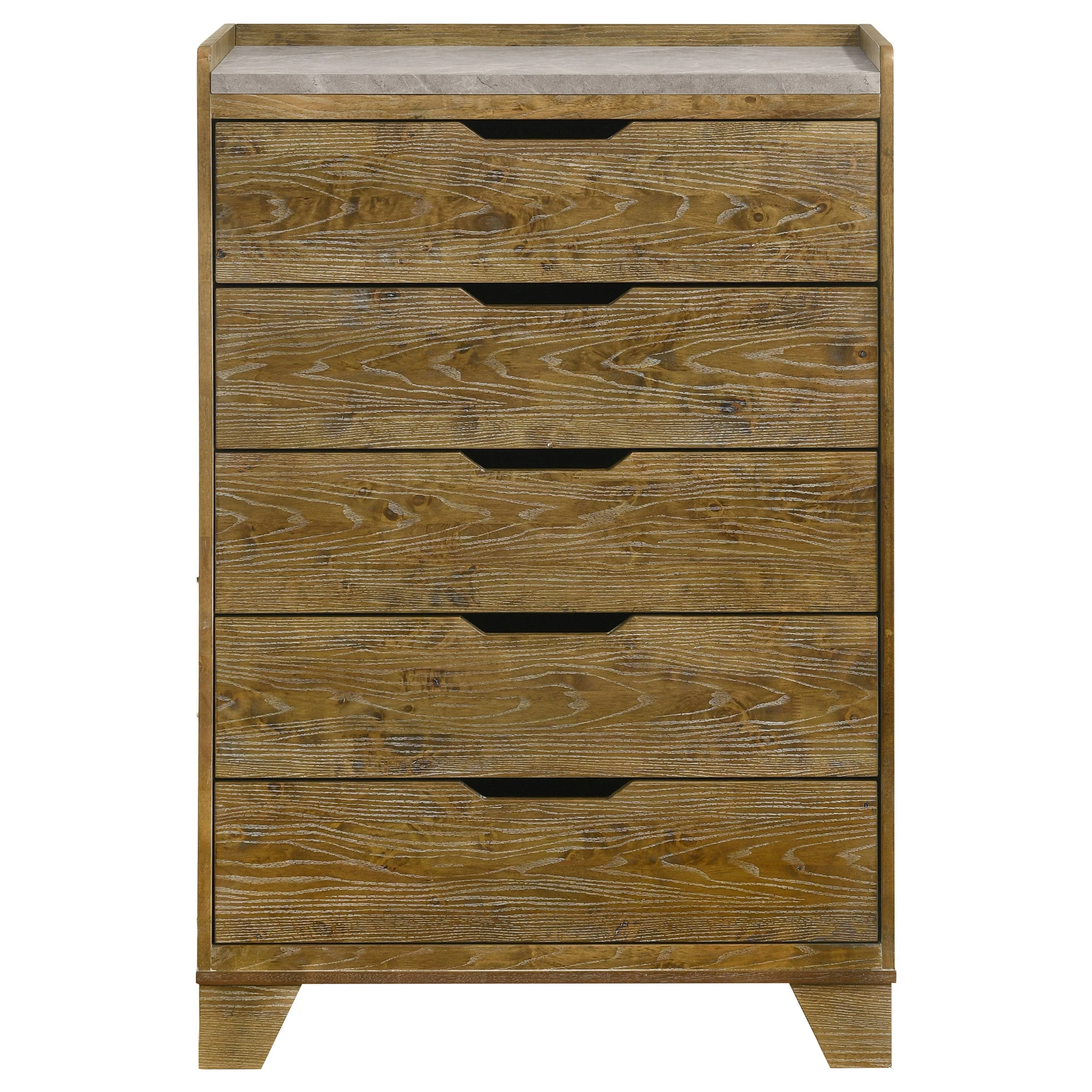 Henderson Medium Oak 5-drawer Bedroom Chest of Drawers - Image 3