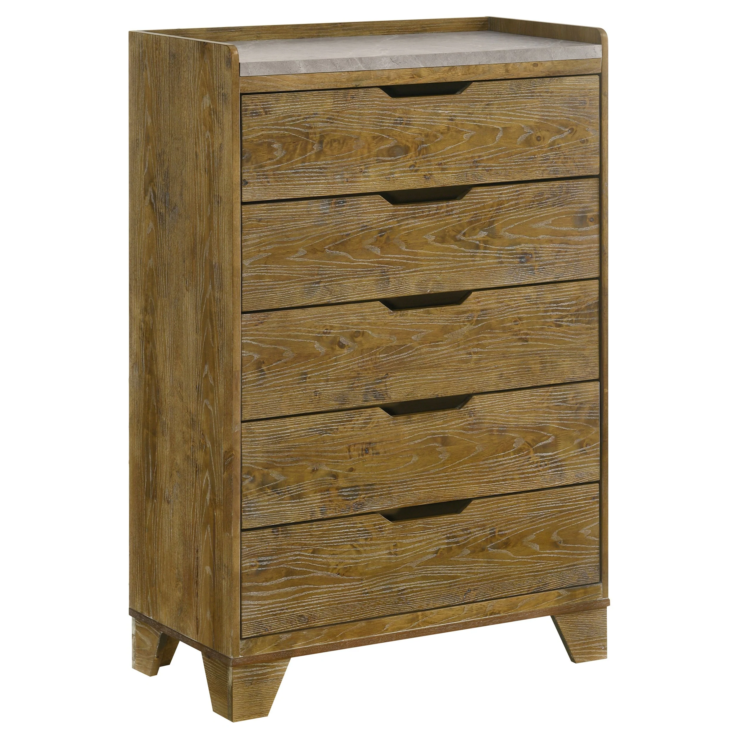 Henderson Medium Oak 5-piece Eastern King Bedroom Set - Image 11