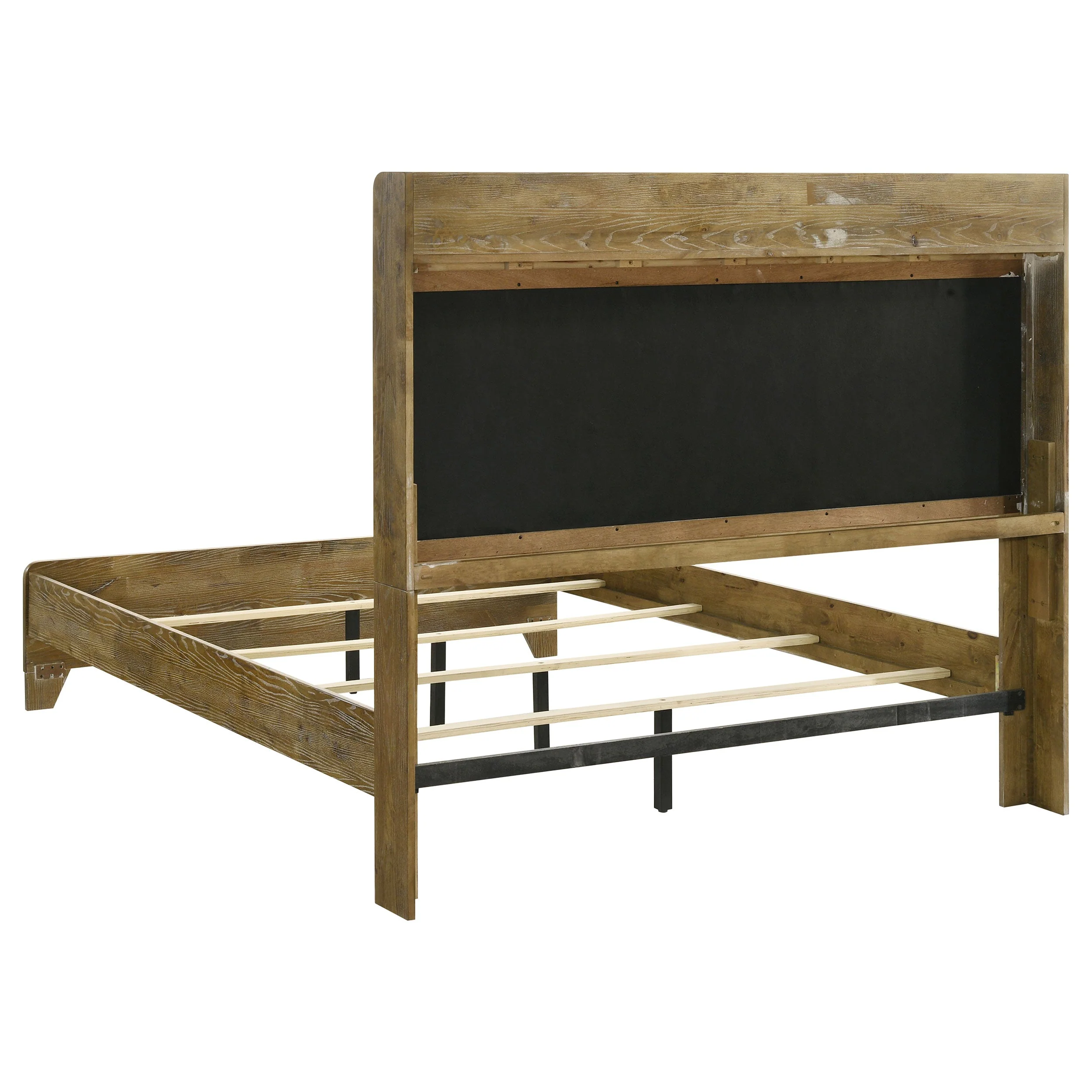 Henderson Medium Oak 57-inch Eastern King Bookcase Panel Bed - Image 5