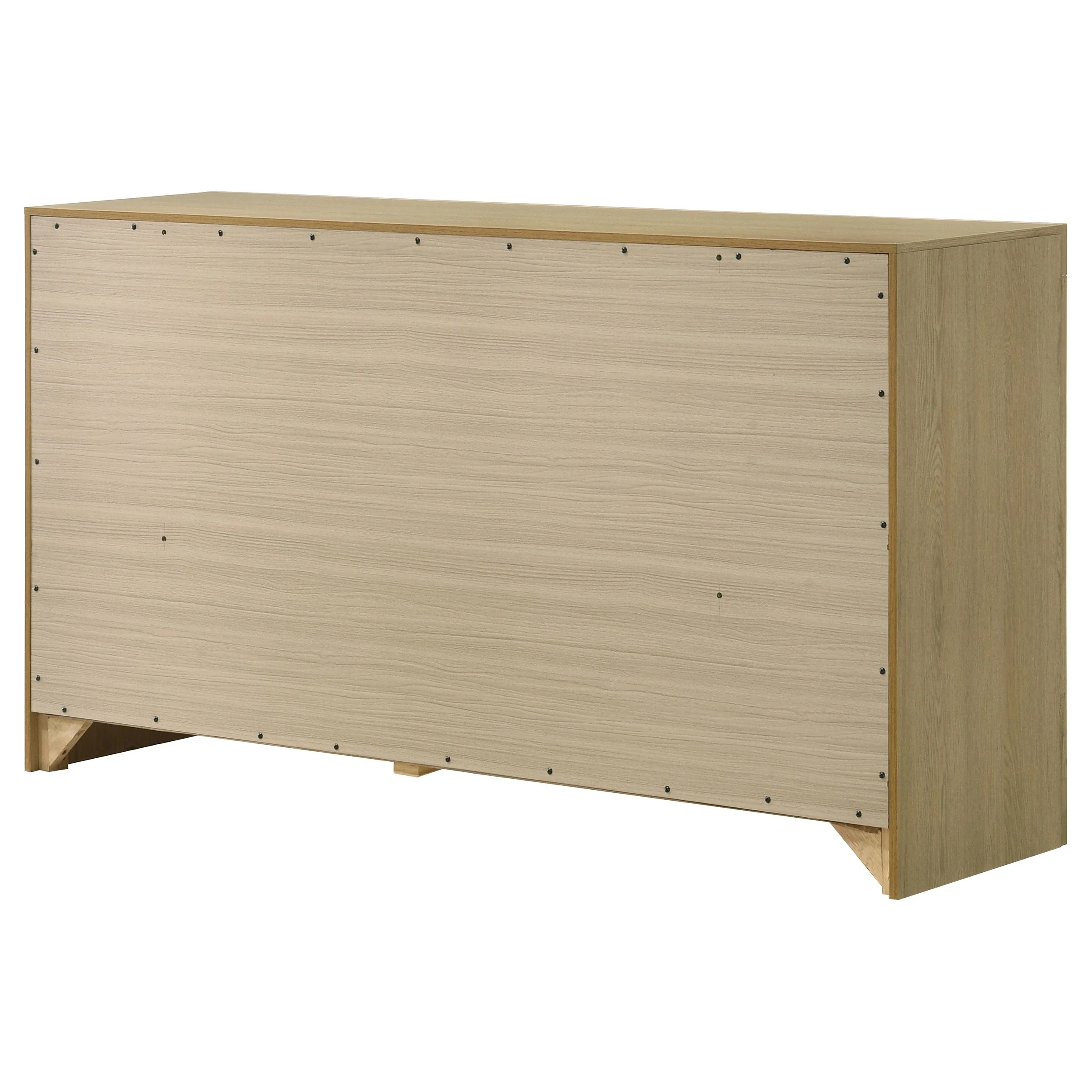 Hendricks Light Oak 6-drawer Bedroom Dresser Storage Cabinet - Image 7