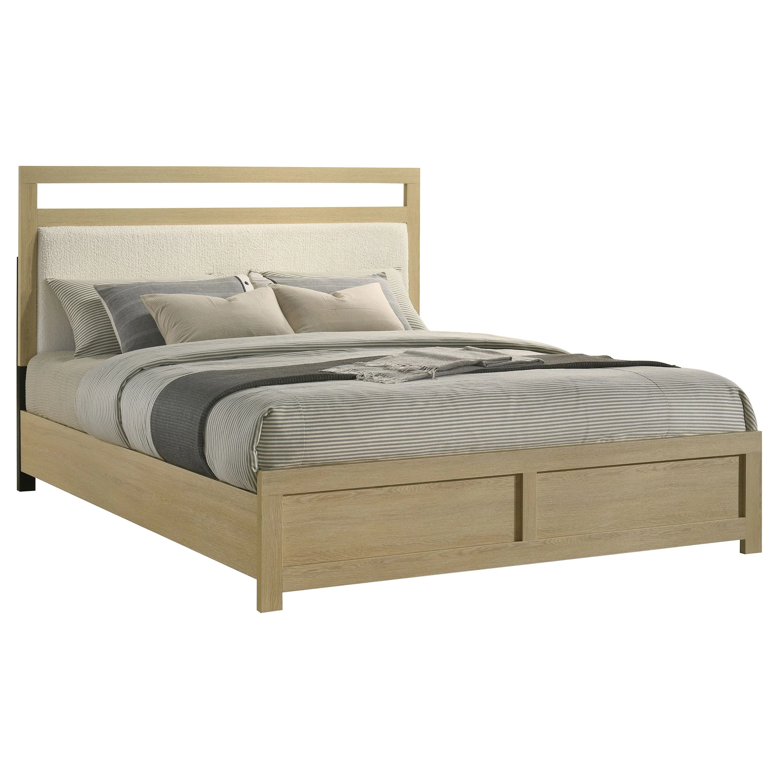 Hendricks Light Oak California King Panel Headboard Platform Bed