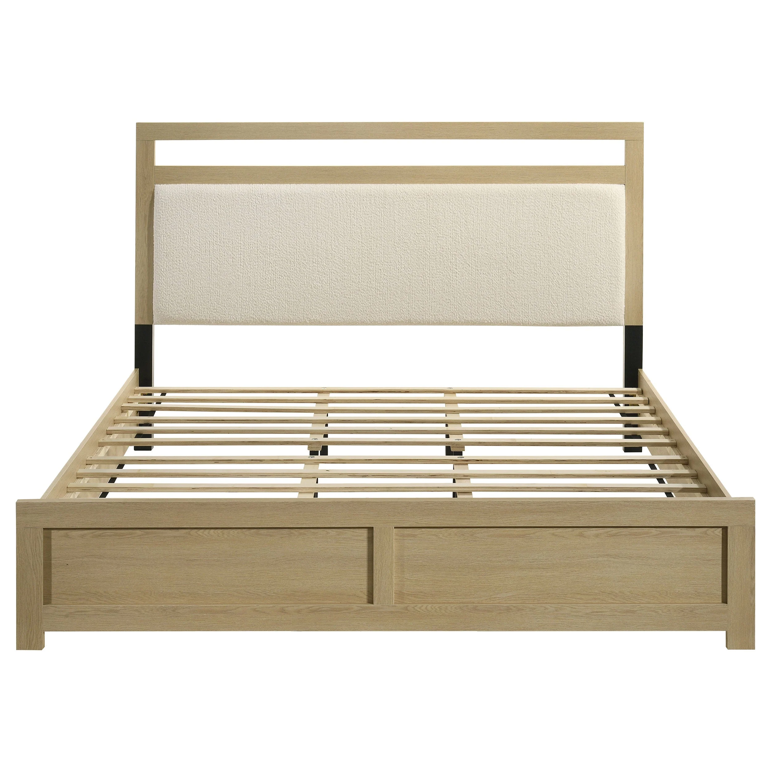 Hendricks Light Oak California King Panel Headboard Platform Bed - Image 3