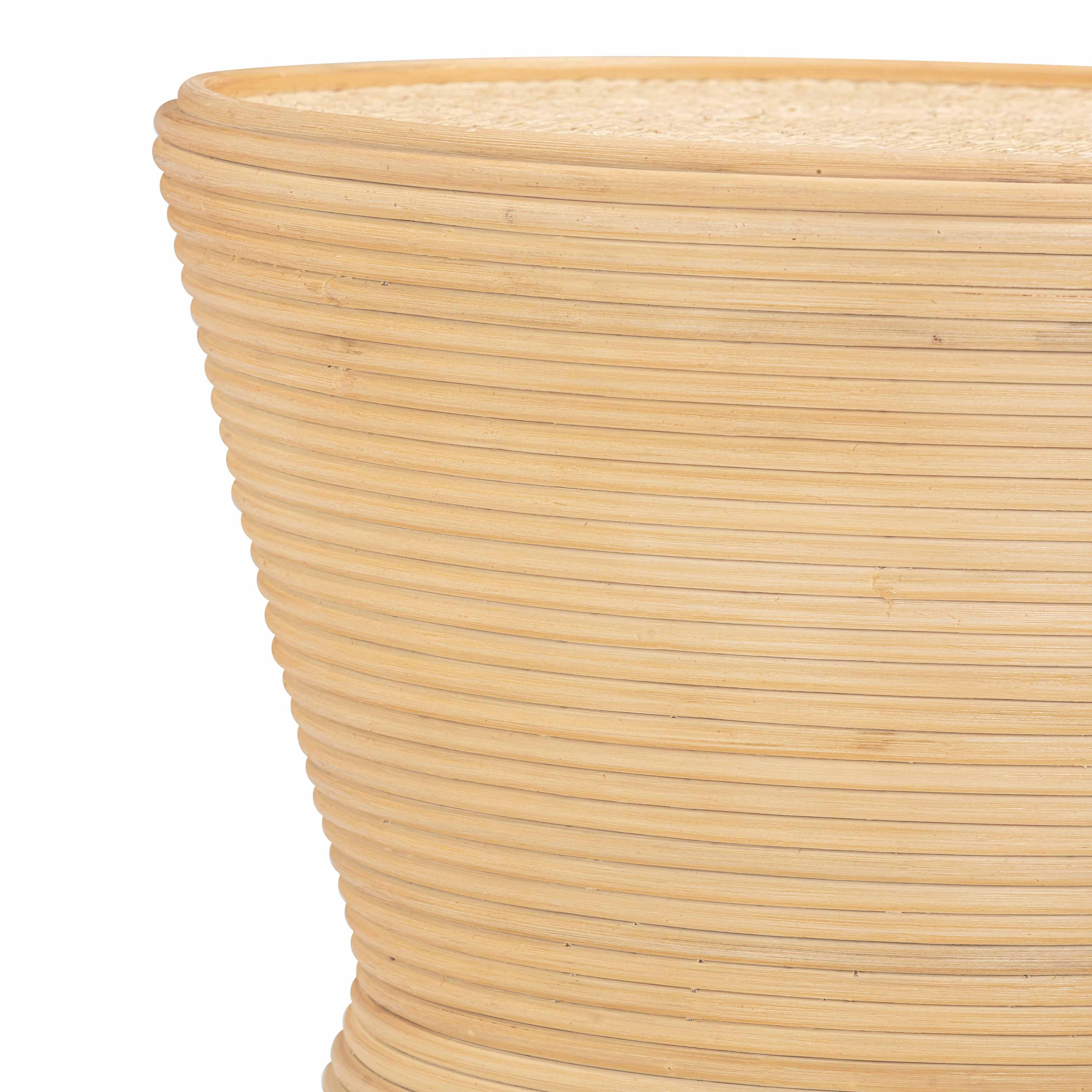 Henri Natural Rattan Side Table - Image 3