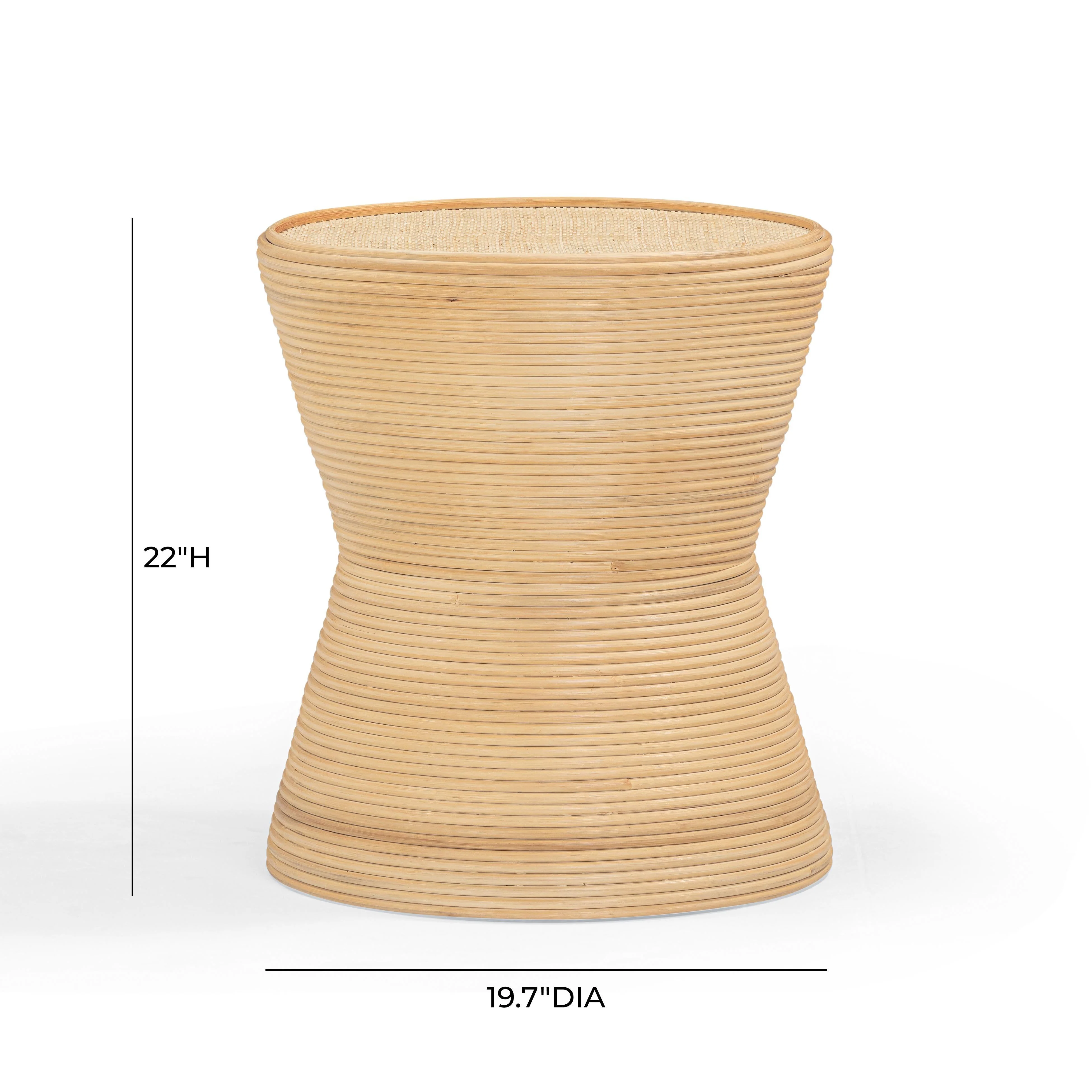 Henri Natural Rattan Side Table - Image 5