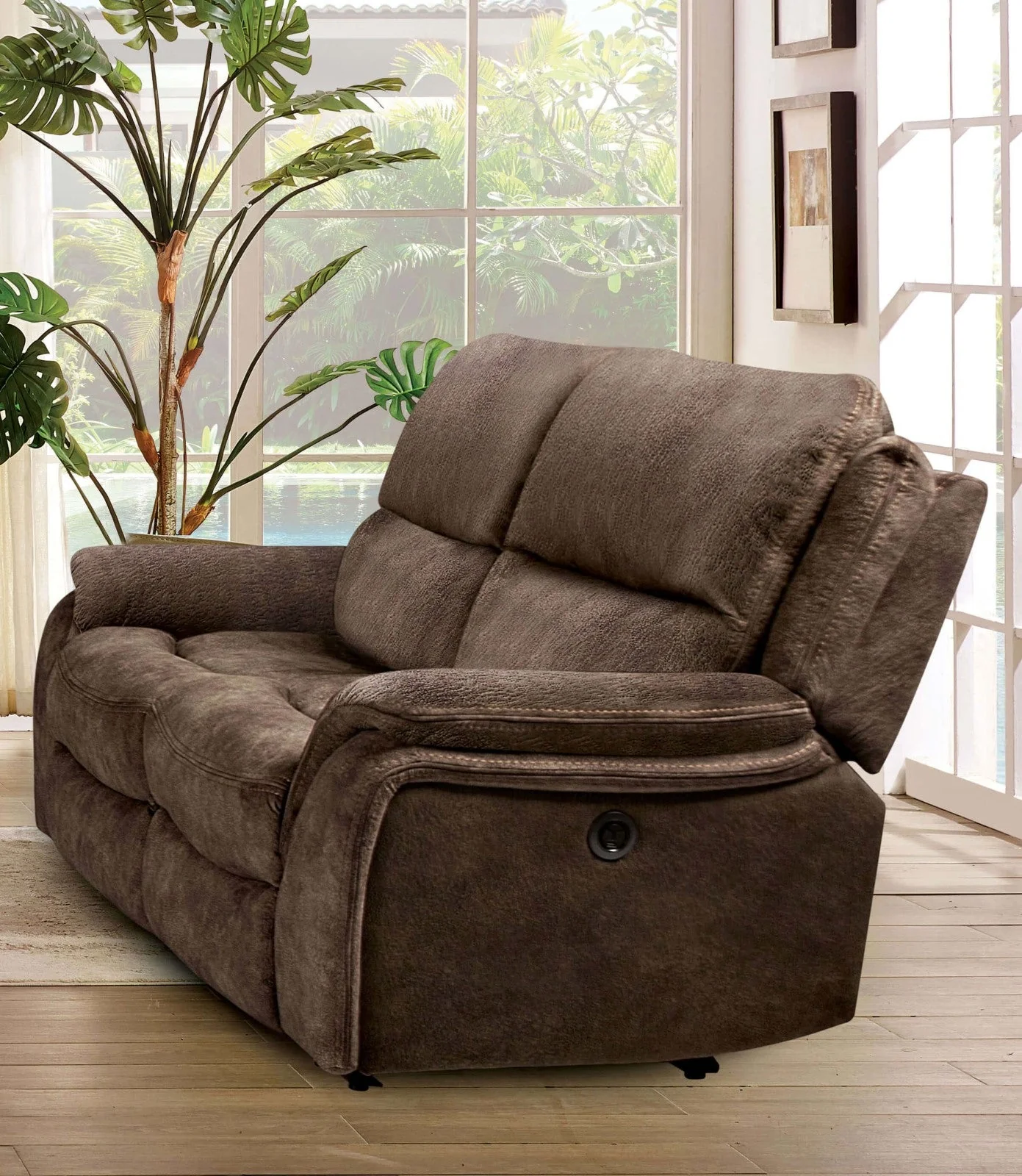Henricus Dark Brown Sofa & Loveseat - Image 2