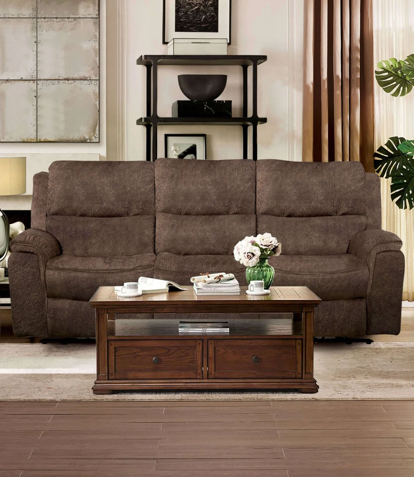 Henricus Dark Brown Sofa & Loveseat - Image 3