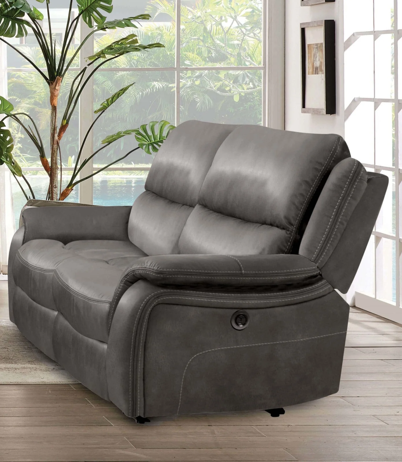 Henricus Dark Gray Sofa & Loveseat - Image 2