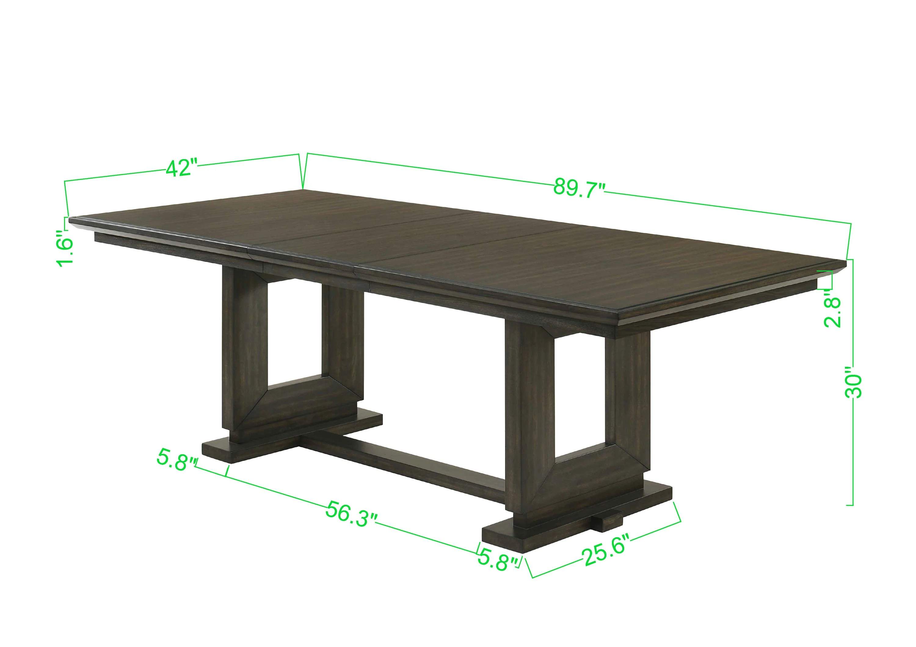 Herbert Espresso and Beige Extendable Dining Set - Image 16