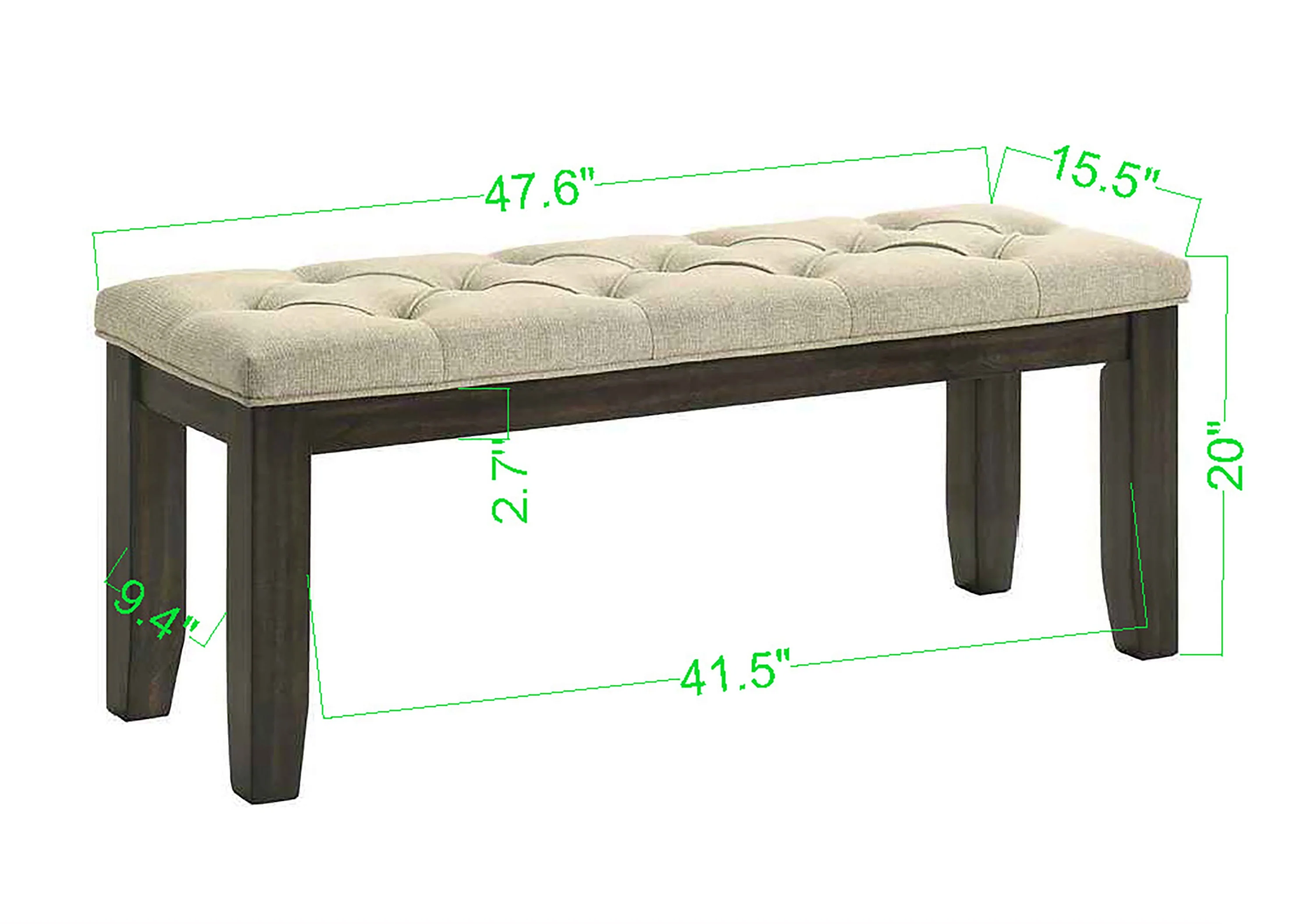 Herbert Espresso and Beige Extendable Dining Set - Image 17