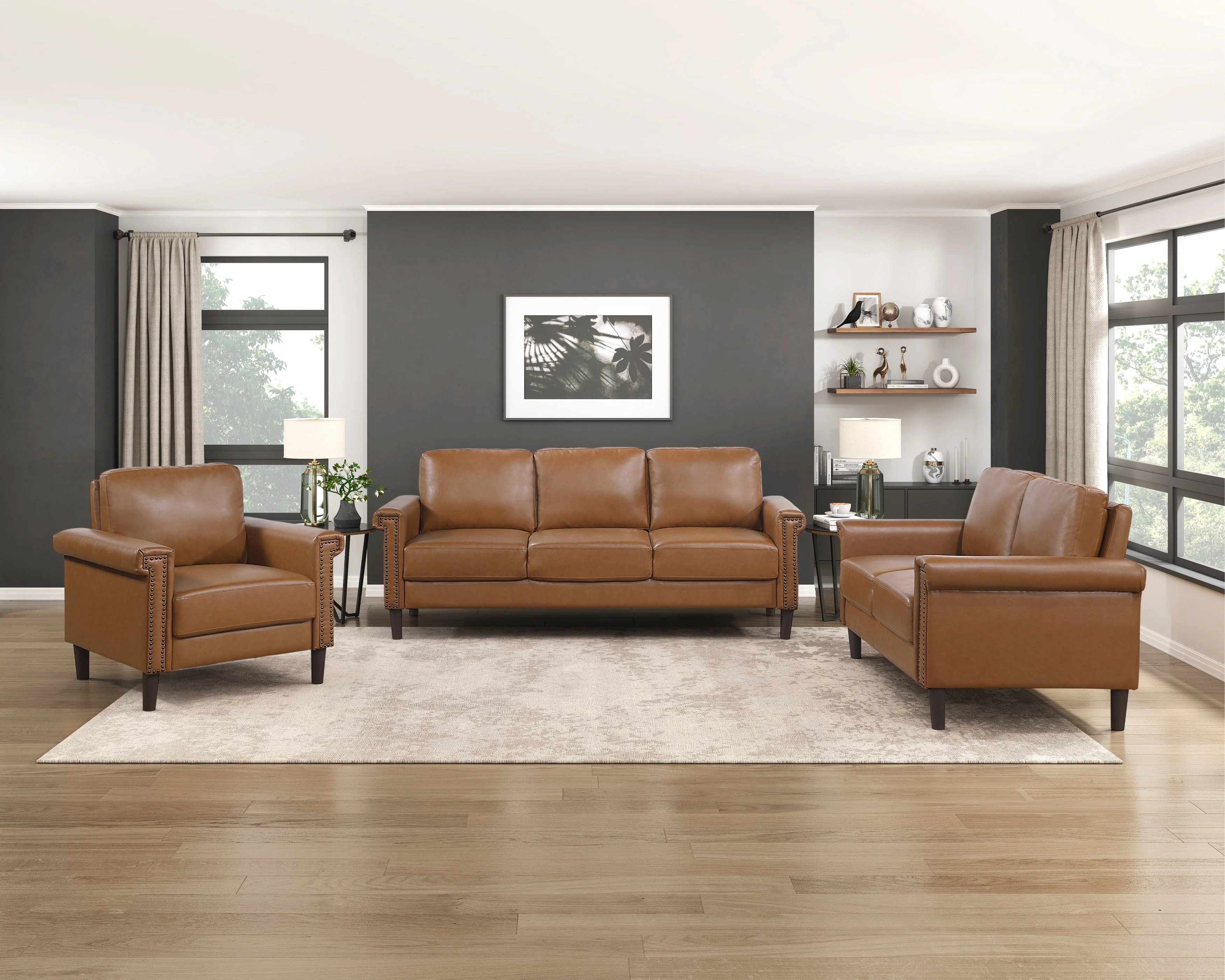 Heritage Brown Sofa - Image 6