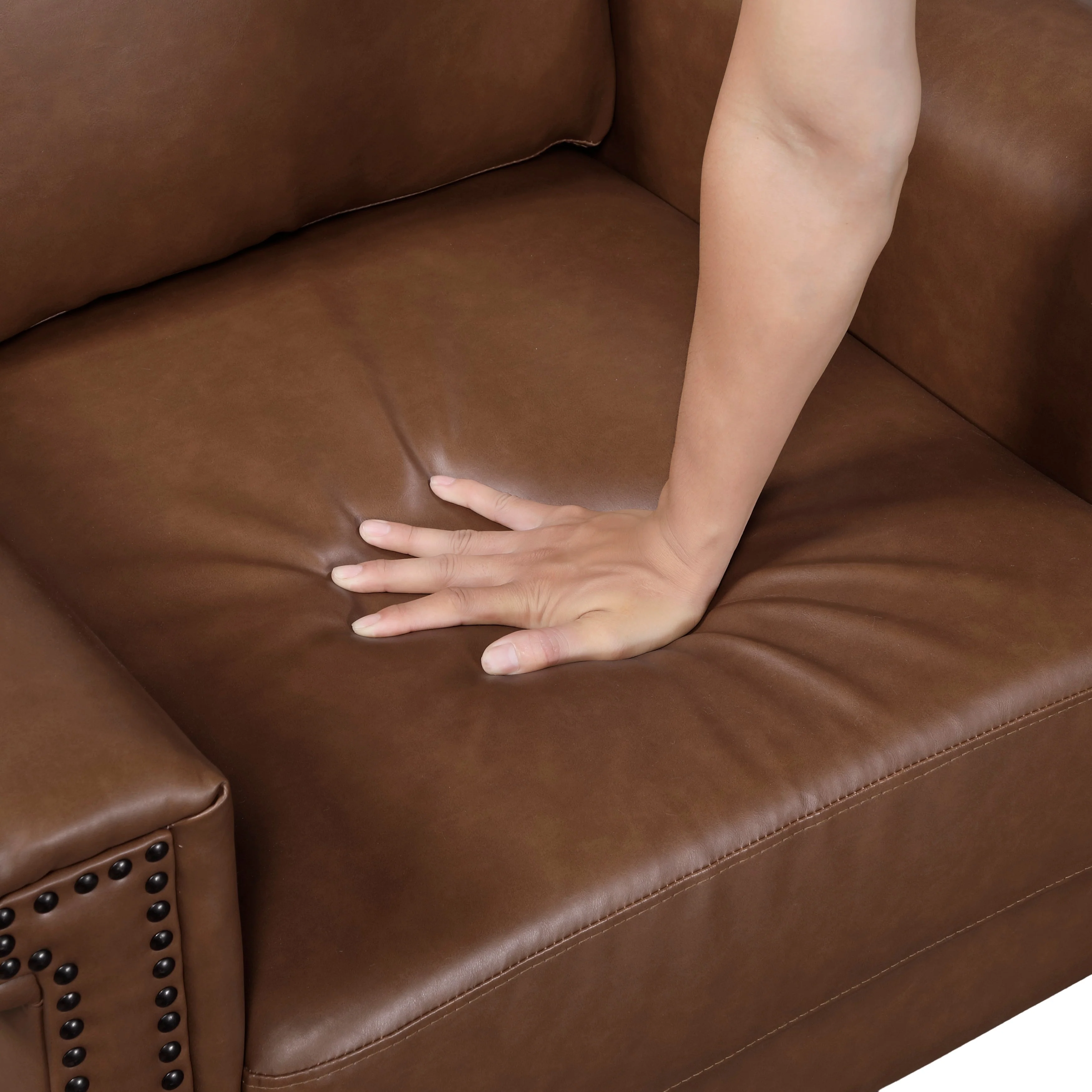 Heritage Chocolate Loveseat - Image 6