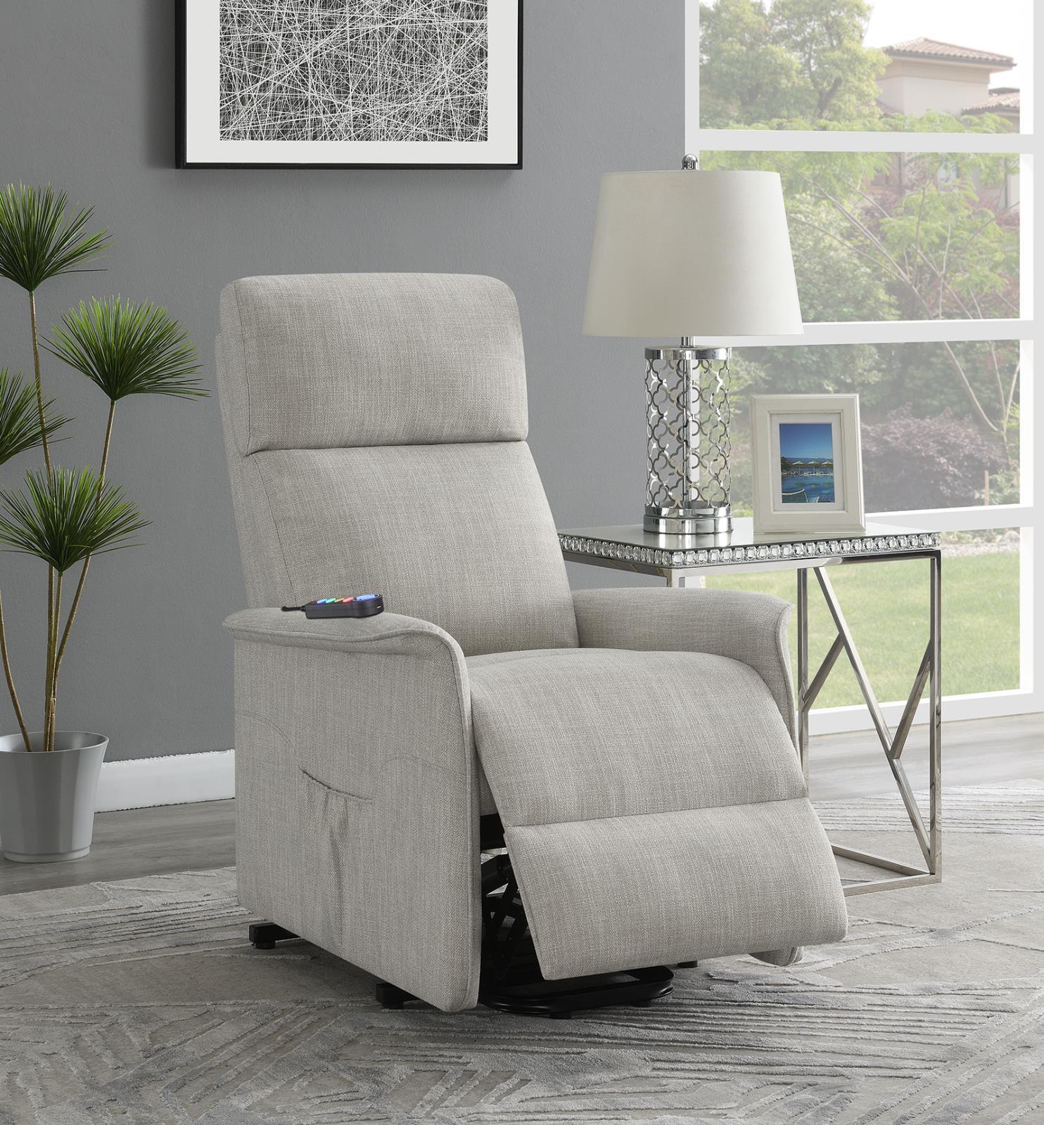 Herrera Beige Power Lift Recliner with Wired Remote - Image 3