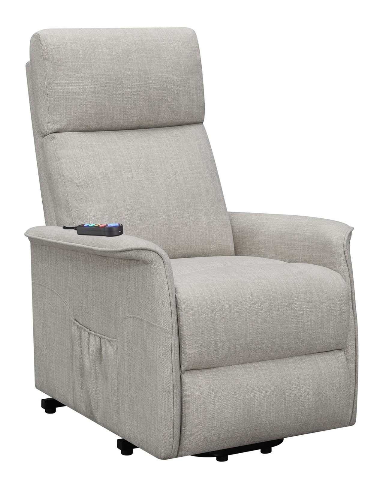 Herrera Beige Power Lift Recliner with Wired Remote - Image 4
