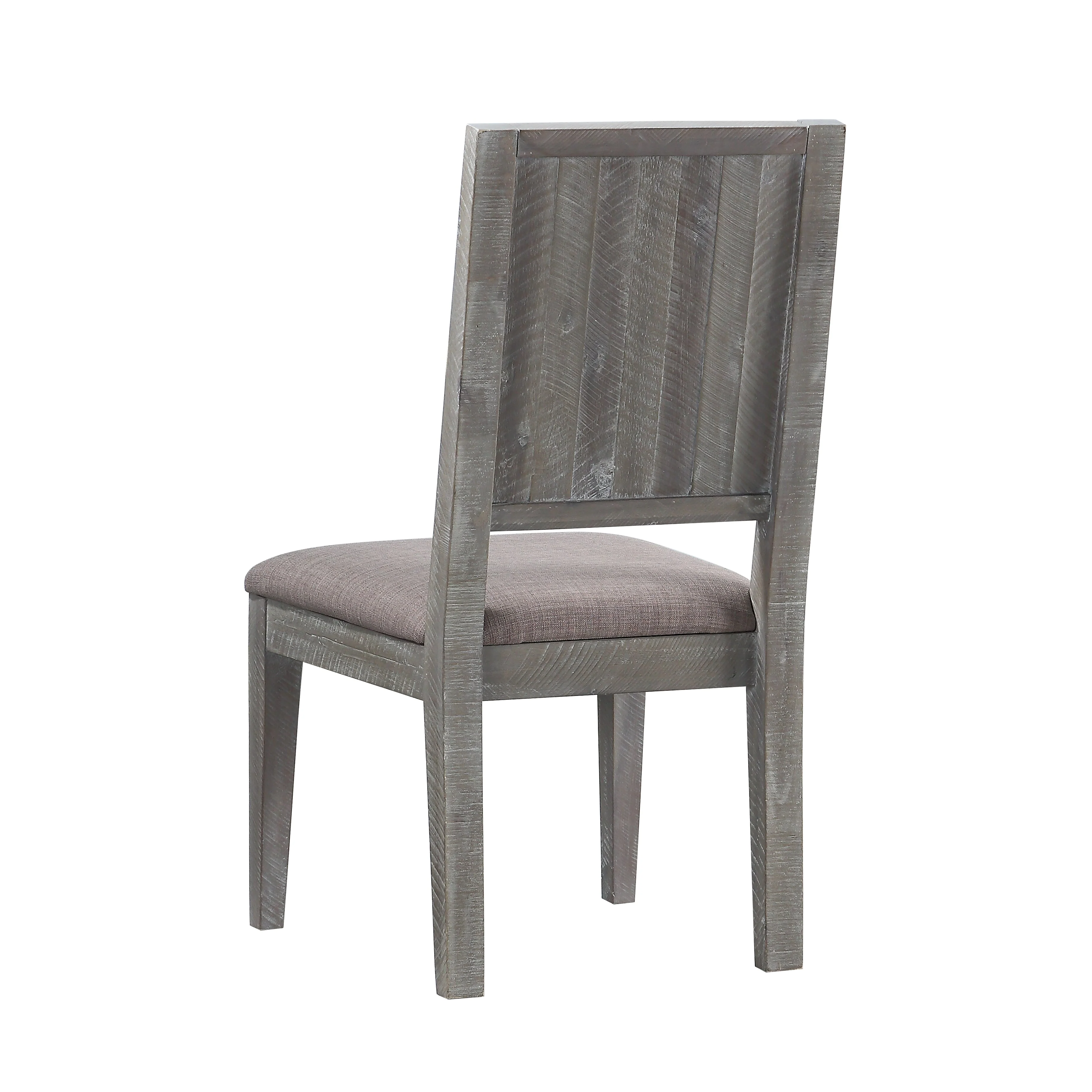 Herringbone Solid Wood Upholstered Dining Chair in Rustic Latte (Set of 2) - Image 5