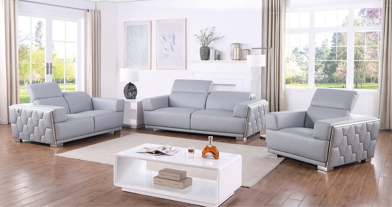Hexor Light Blue Living Room Set