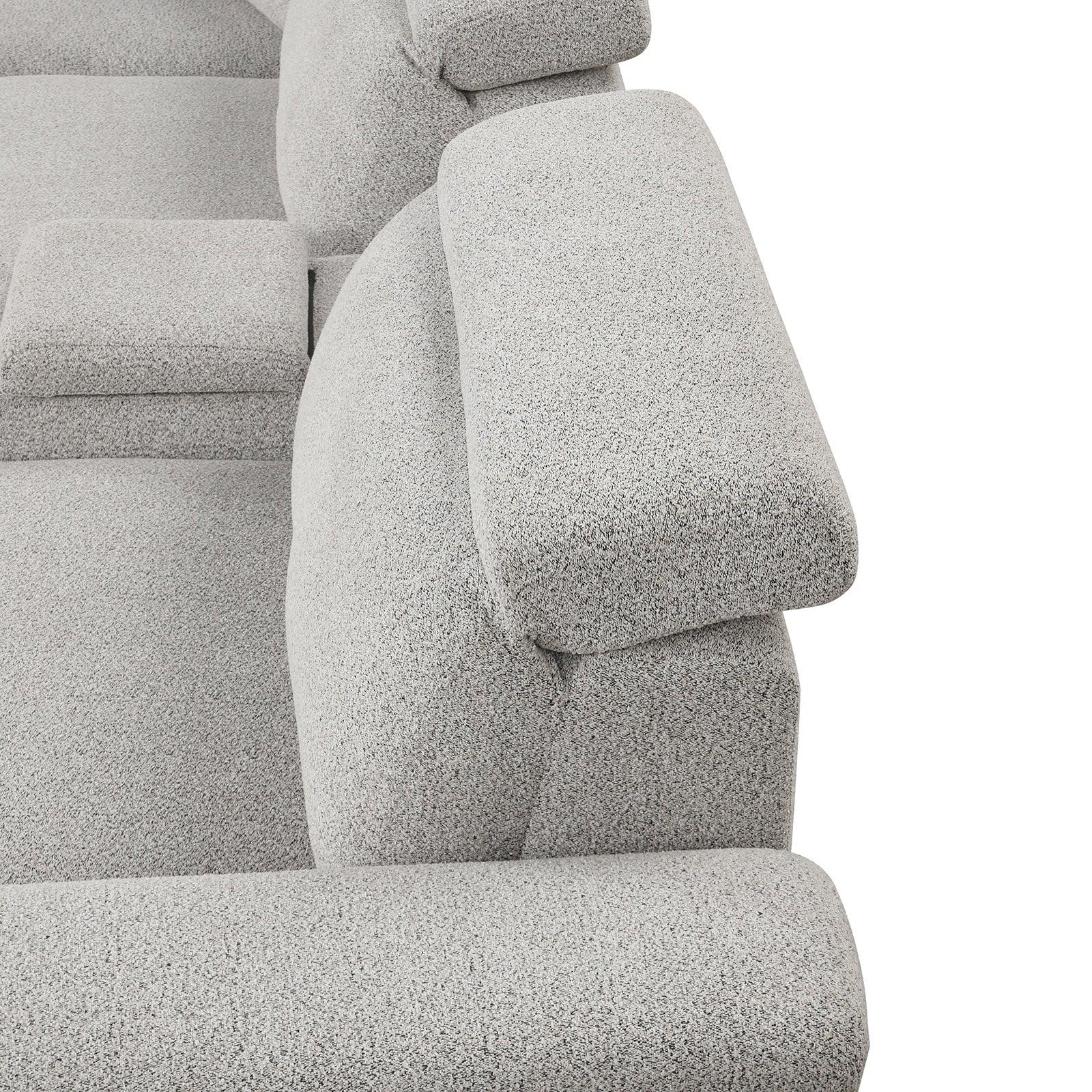 Hieronimus Light Gray Power Reclining Sectional - Image 7