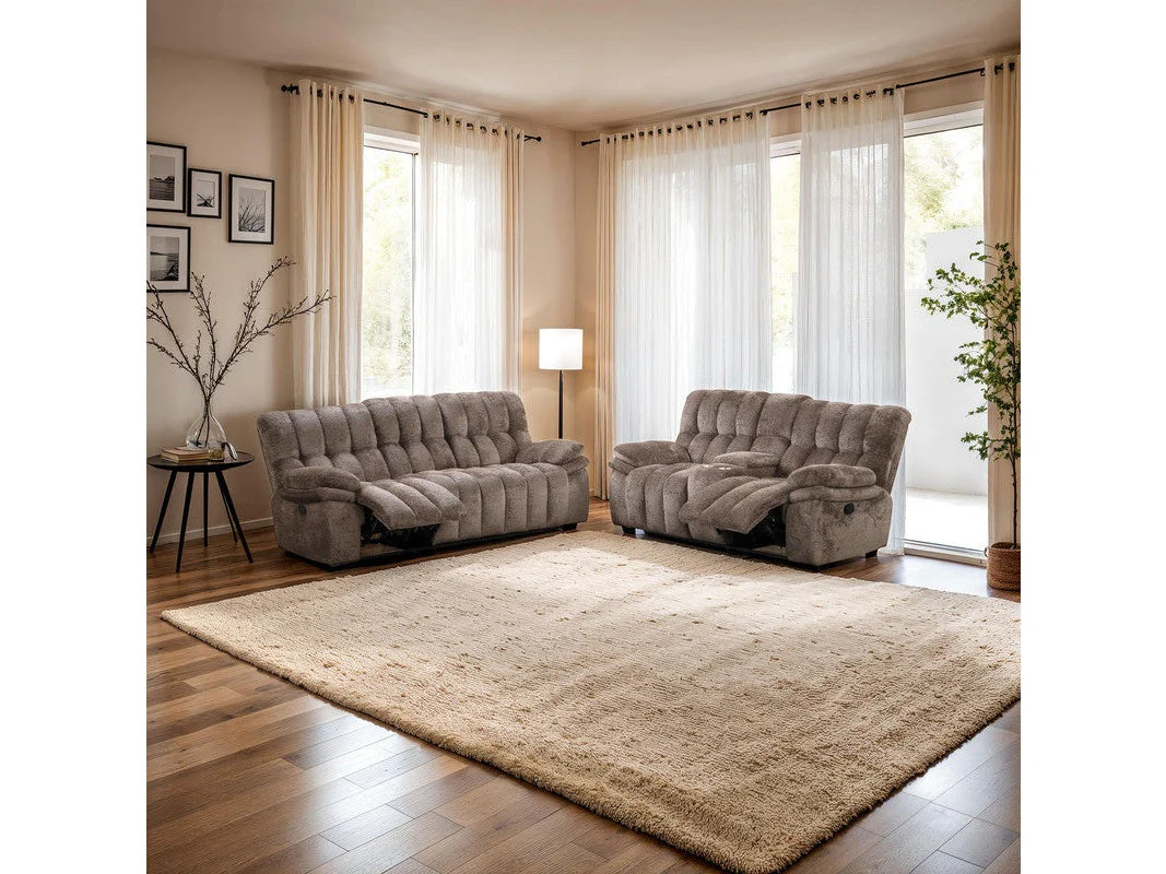 Hieronymus Dark Brown Power Sofa & Loveseat
