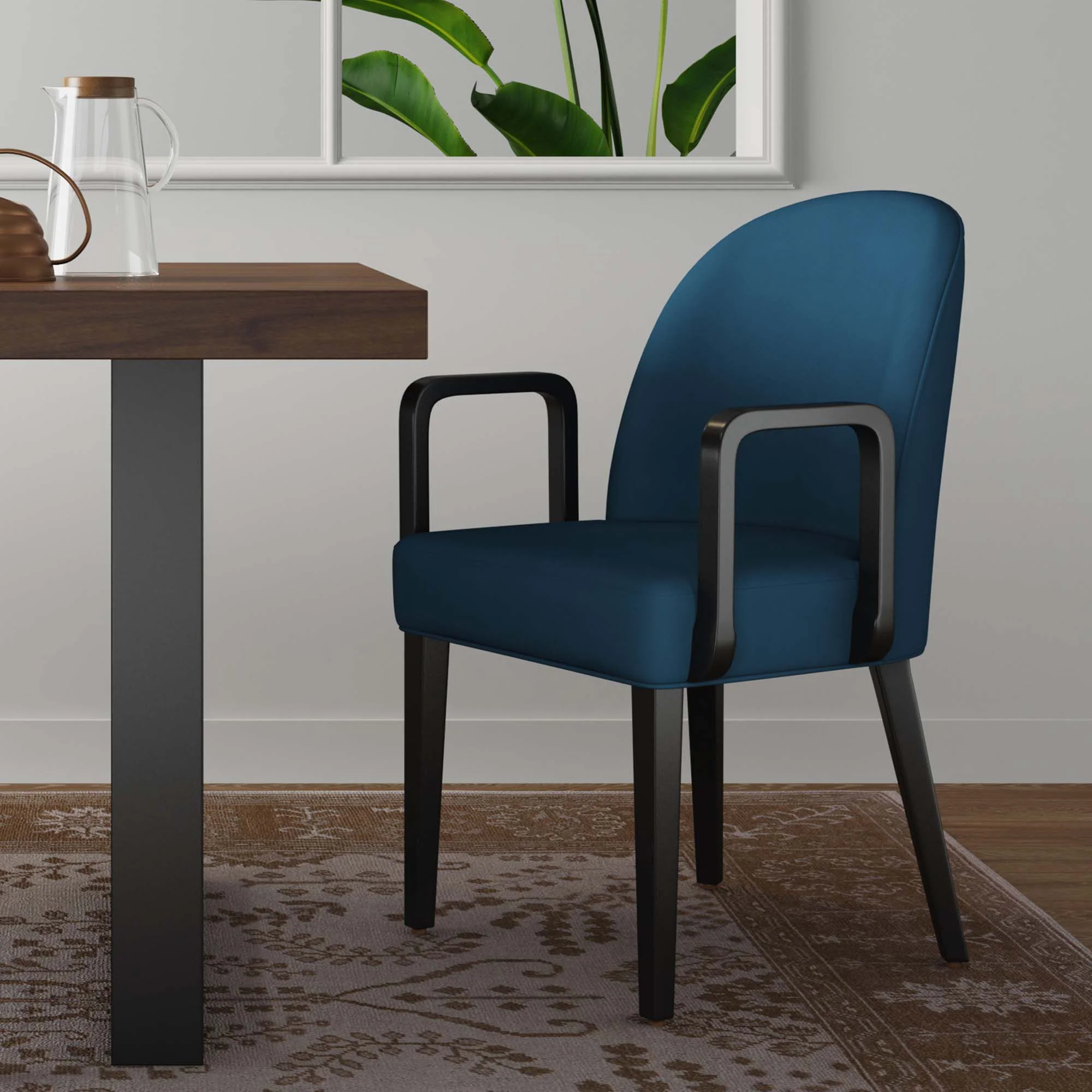 Hillman Dining Arm Chair in Blue - Image 2