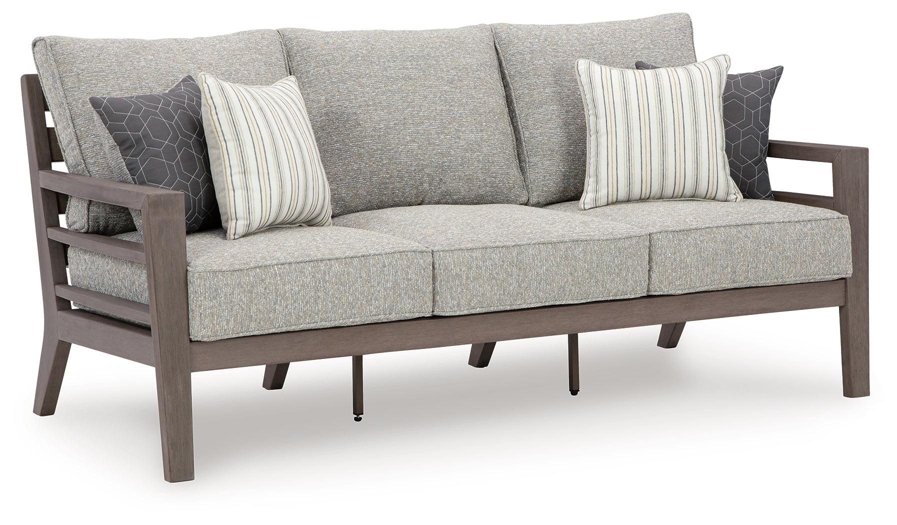 Hillside Barn Gray/Brown Outdoor Sofa with Cushion - Image 2