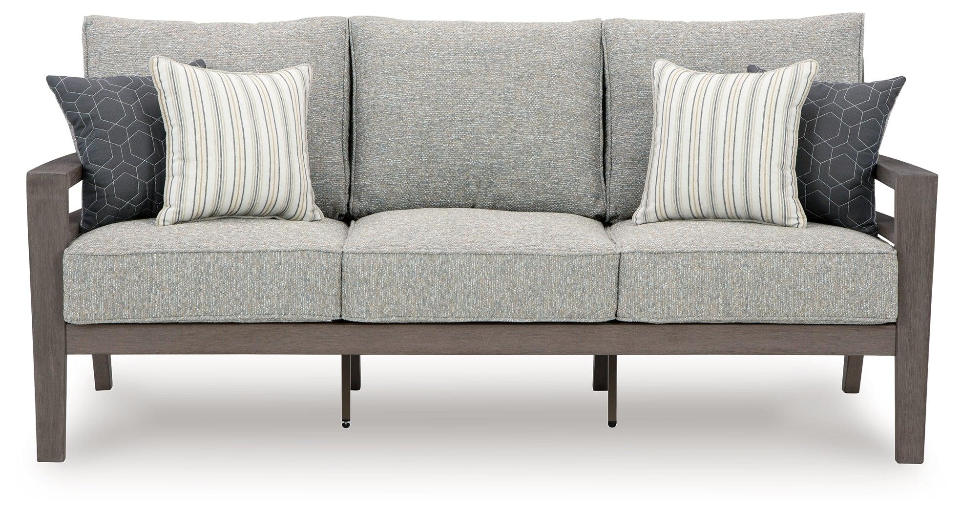 Hillside Barn Gray/Brown Outdoor Sofa with Cushion - Image 3