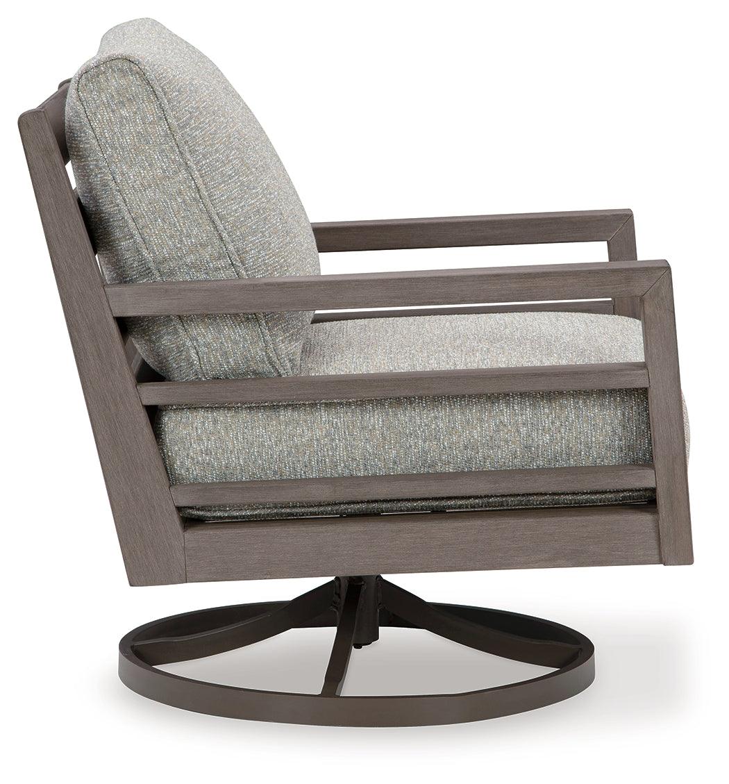 Hillside Barn Gray/Brown Outdoor Swivel Lounge Chair - Image 4