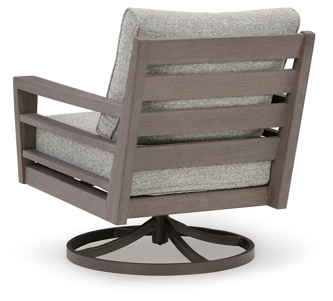 Hillside Barn Gray/Brown Outdoor Swivel Lounge Chair - Image 5