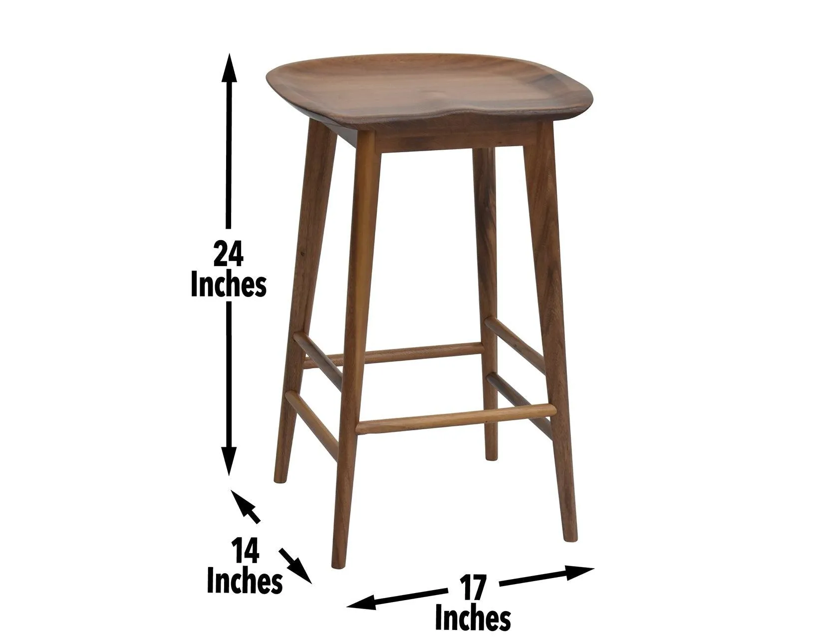 Hilton 24″ Backless Counter Stool, Natural - Image 3