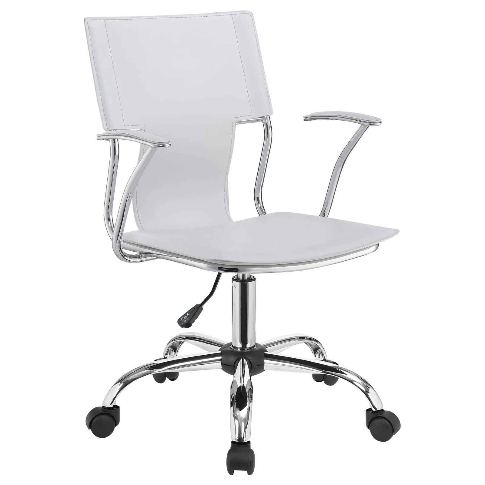 Himari White/Chrome Adjustable Height Office Chair - Image 2