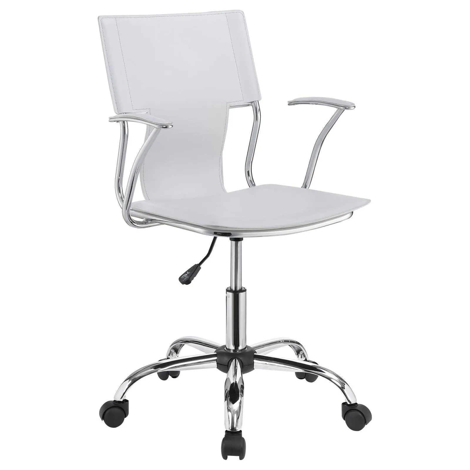 Himari White/Chrome Adjustable Height Office Chair - Image 3