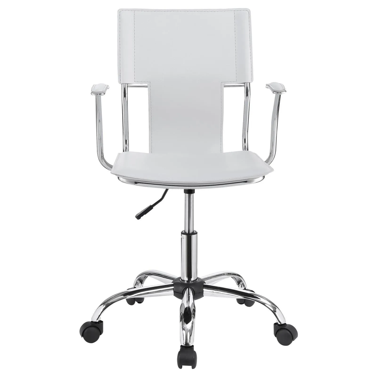 Himari White/Chrome Adjustable Height Office Chair - Image 4