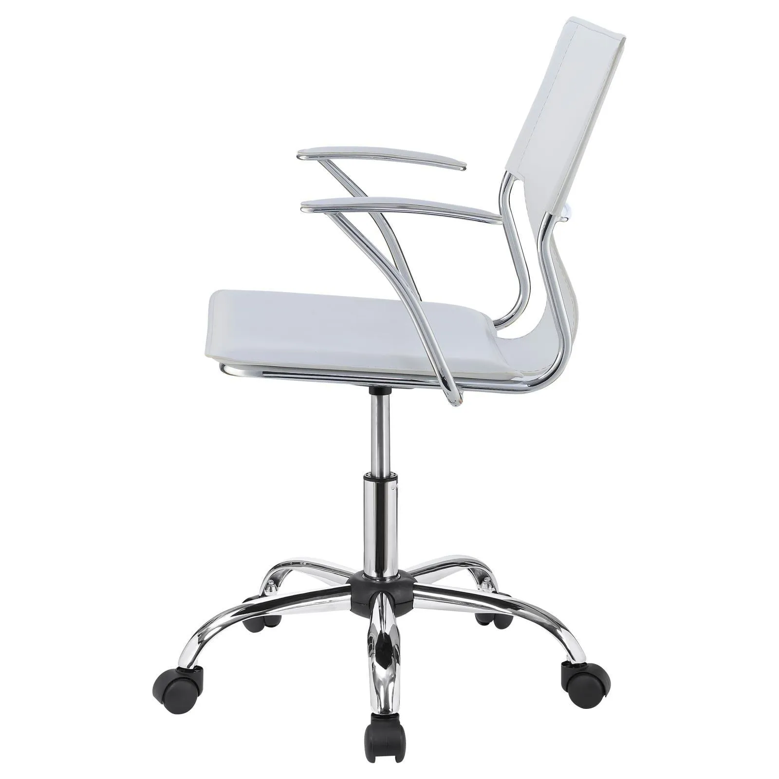 Himari White/Chrome Adjustable Height Office Chair - Image 5