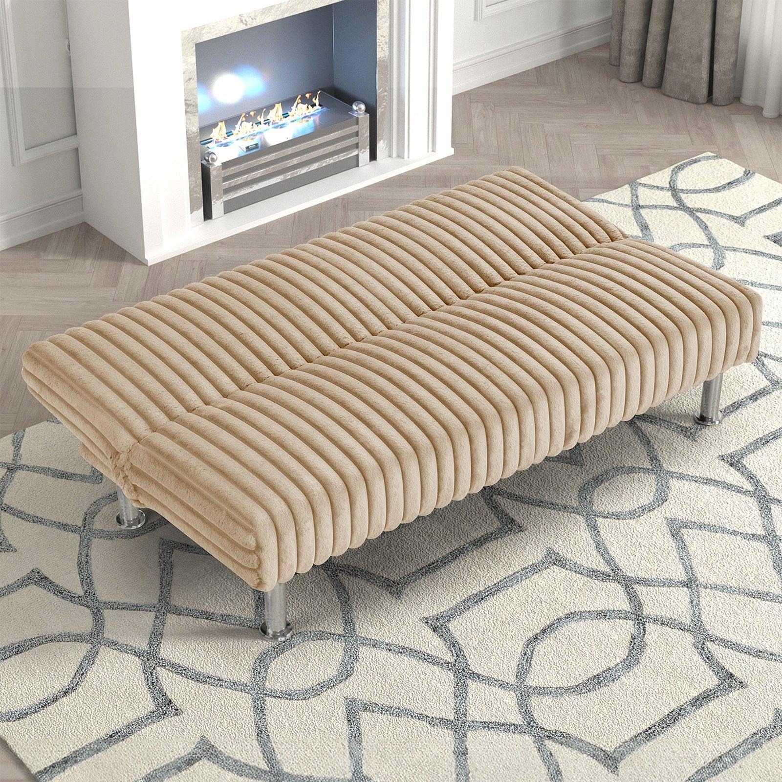 Hinwil Taupe Futon Sofa Bed - Image 2