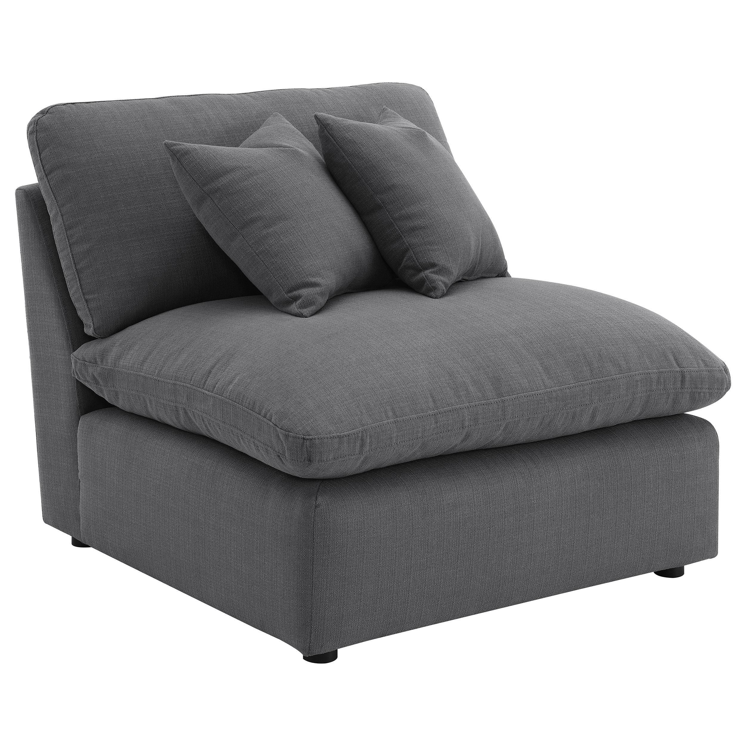 Hobson Charcoal 5-piece Upholstered Modular Sectional Sofa - Image 3