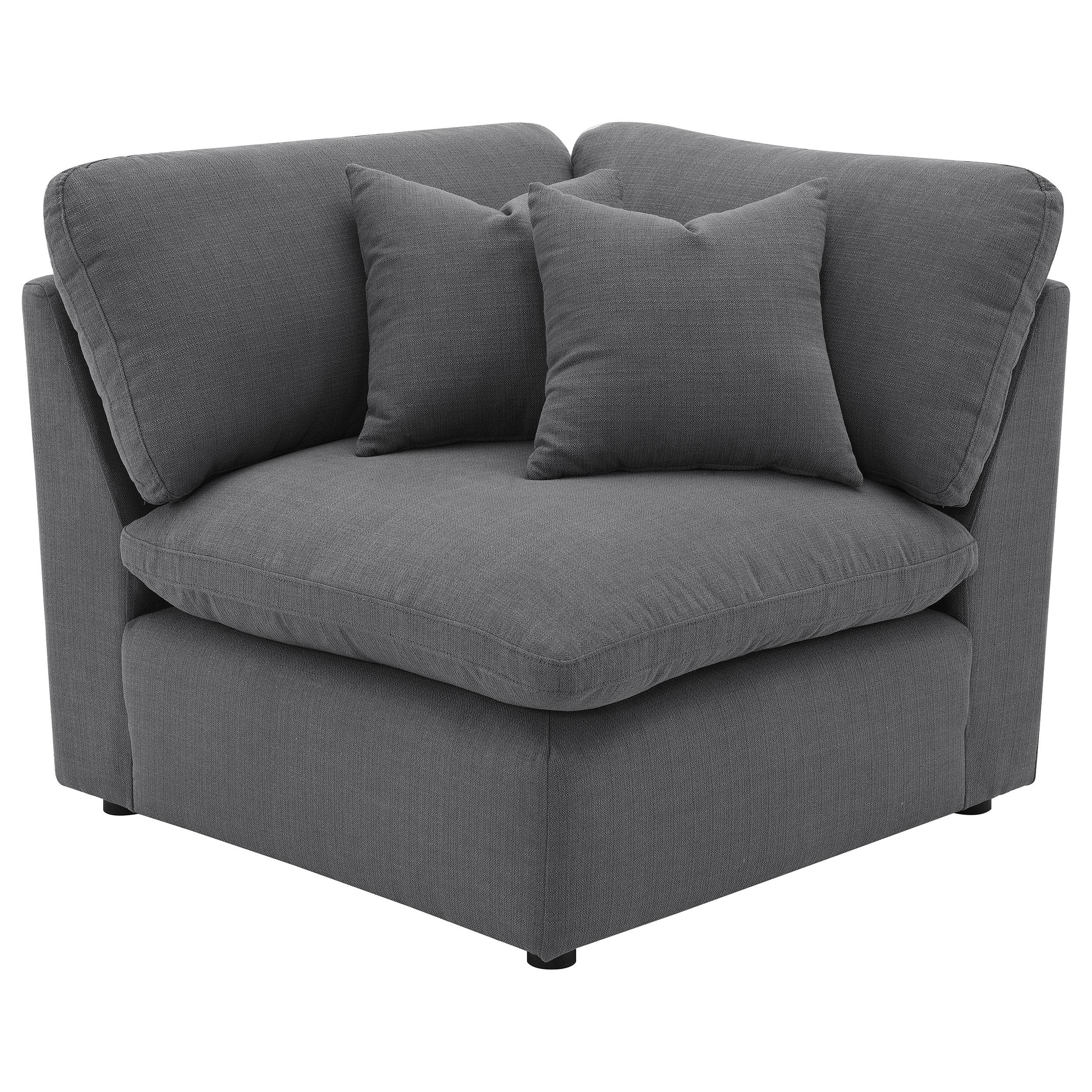 Hobson Charcoal 5-piece Upholstered Modular Sectional Sofa - Image 4