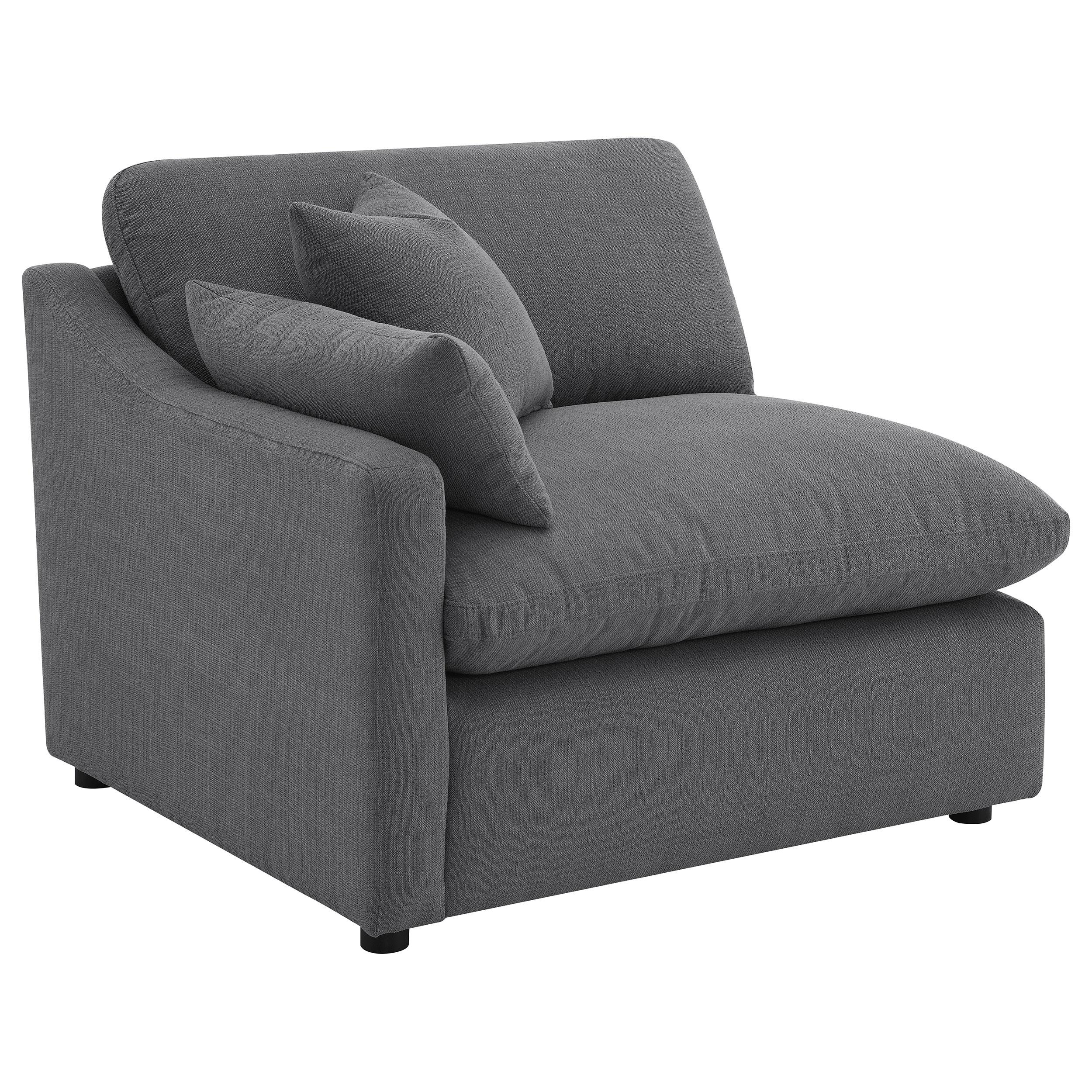 Hobson Charcoal 5-piece Upholstered Modular Sectional Sofa - Image 5