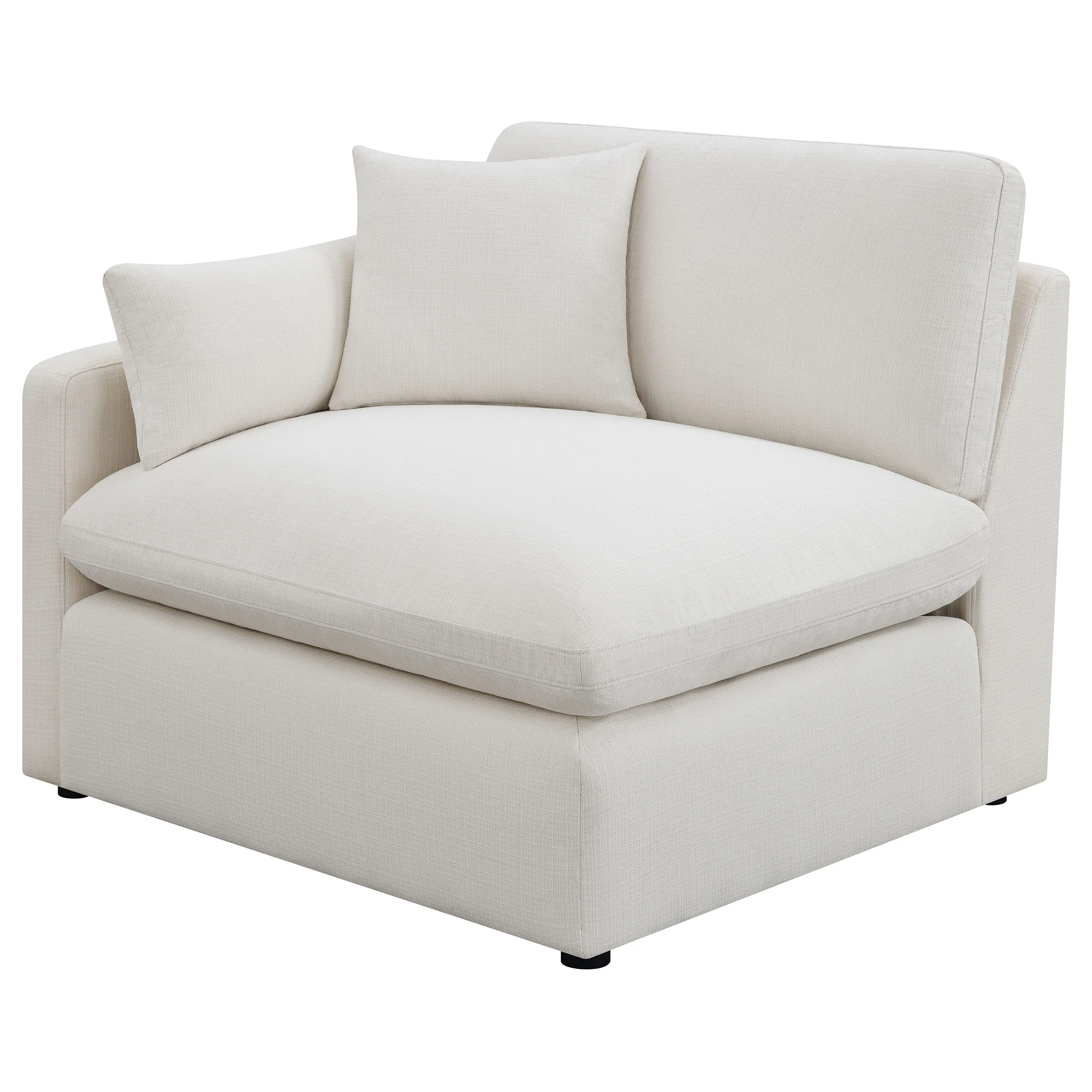Hobson Ivory 4-piece Upholstered Modular Sectional Sofa - Image 3