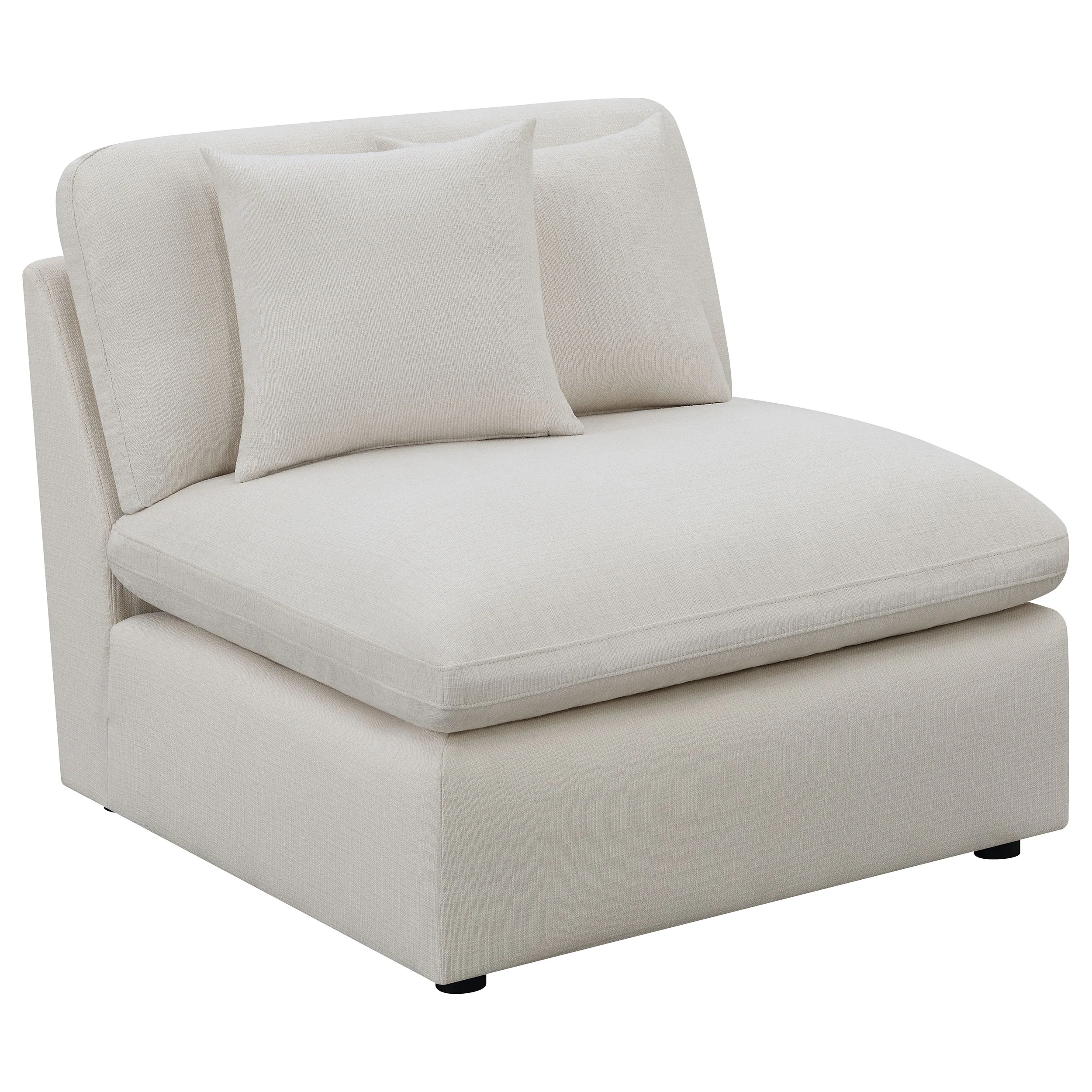 Hobson Ivory 4-piece Upholstered Modular Sectional Sofa - Image 5